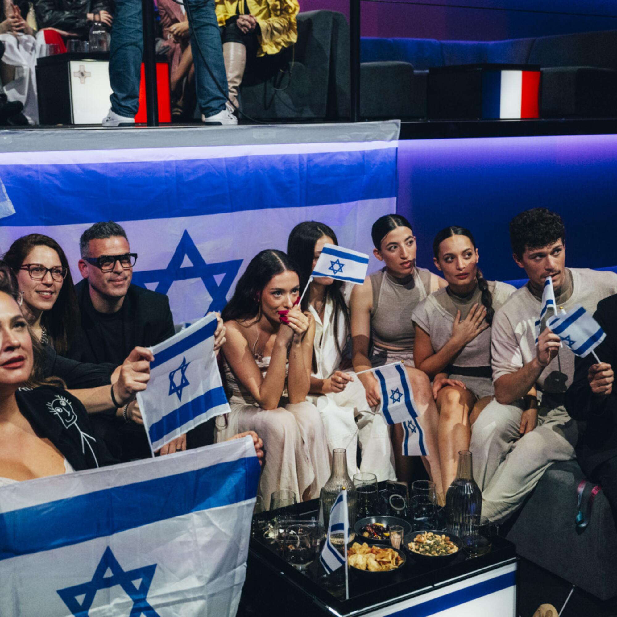 Eden Golan, la representante de Israel en Eurovisión 2024, durante las votaciones de la semifinal