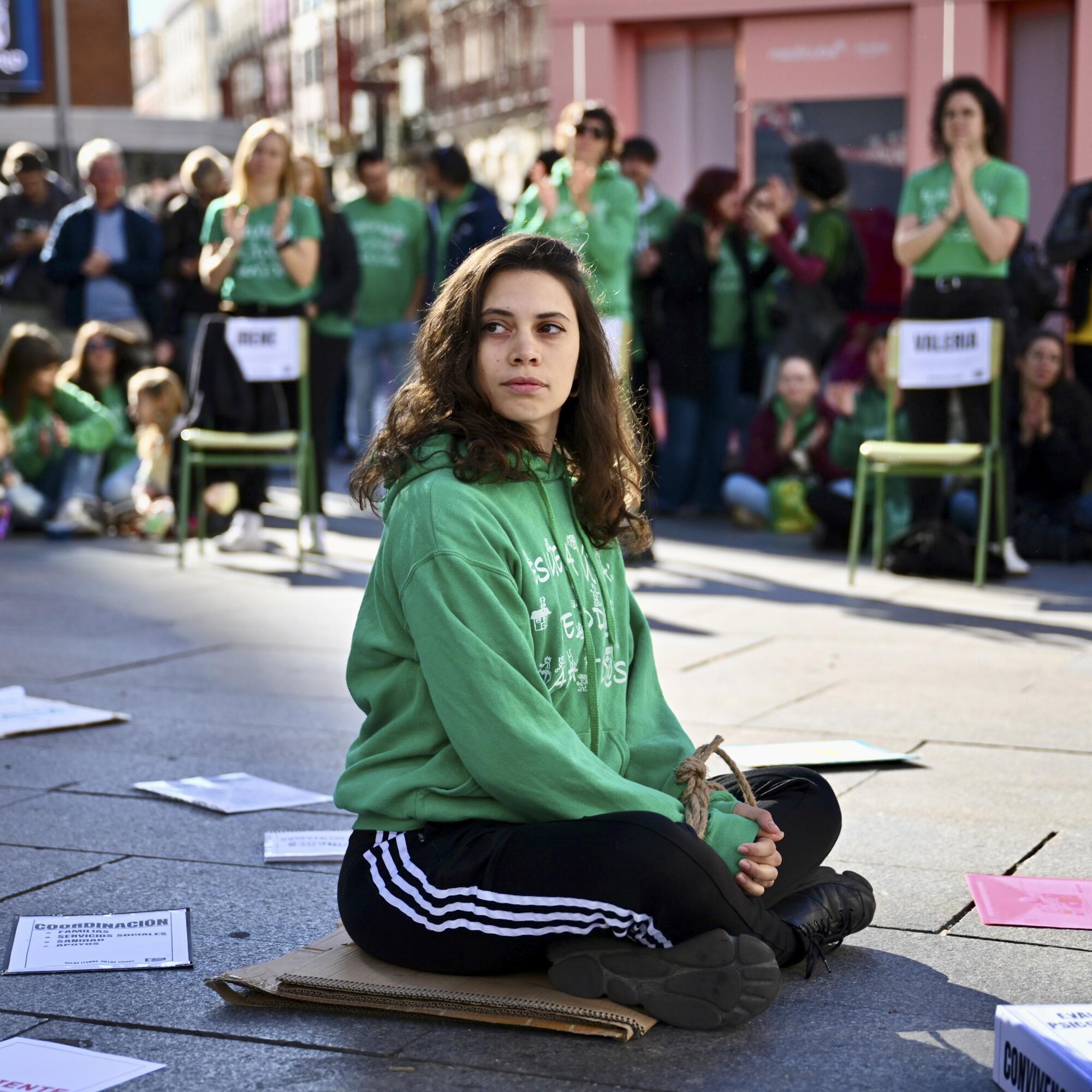 Acción sillas huelga
