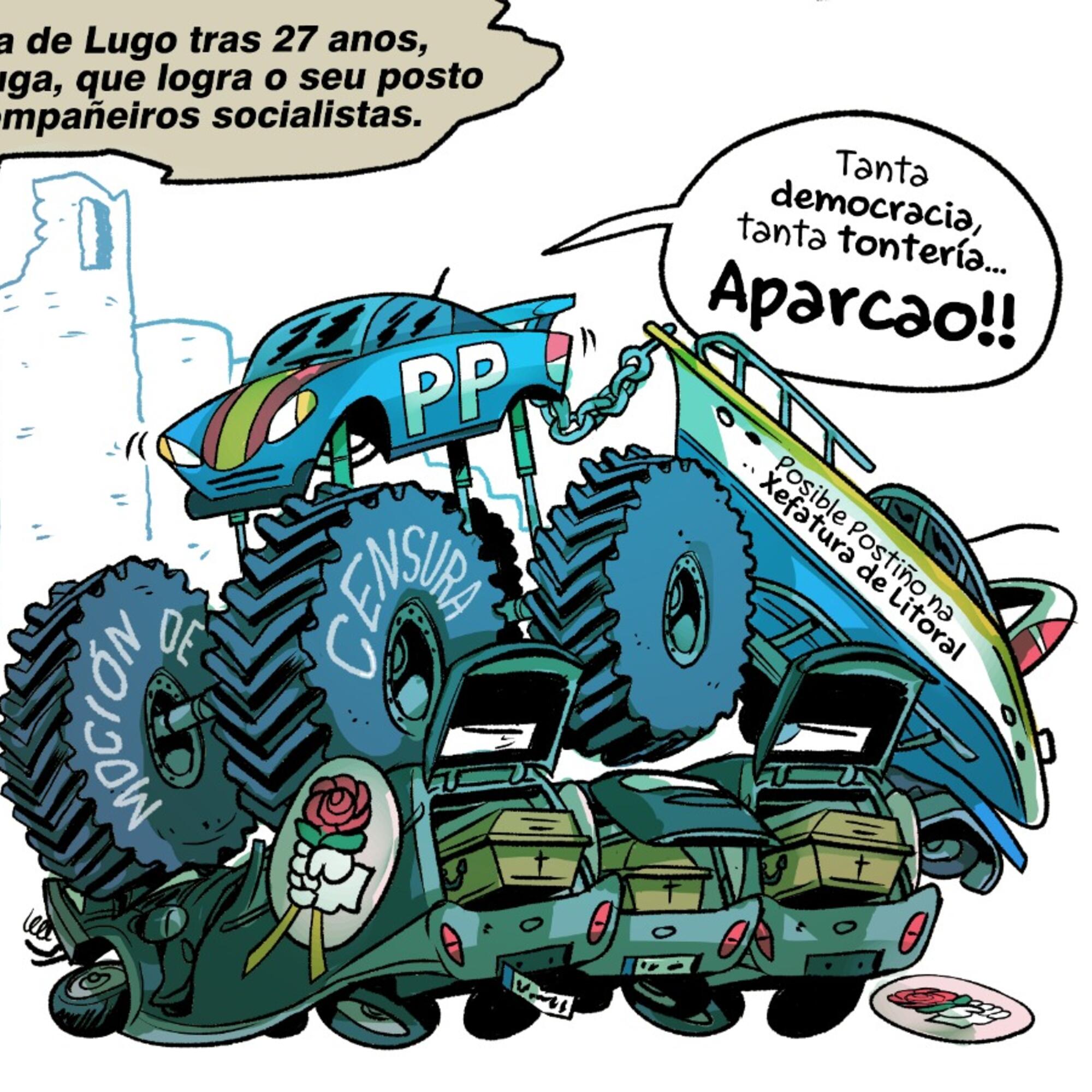 A viñeta de Pablo Prado sobre a moción de censura en Lugo
