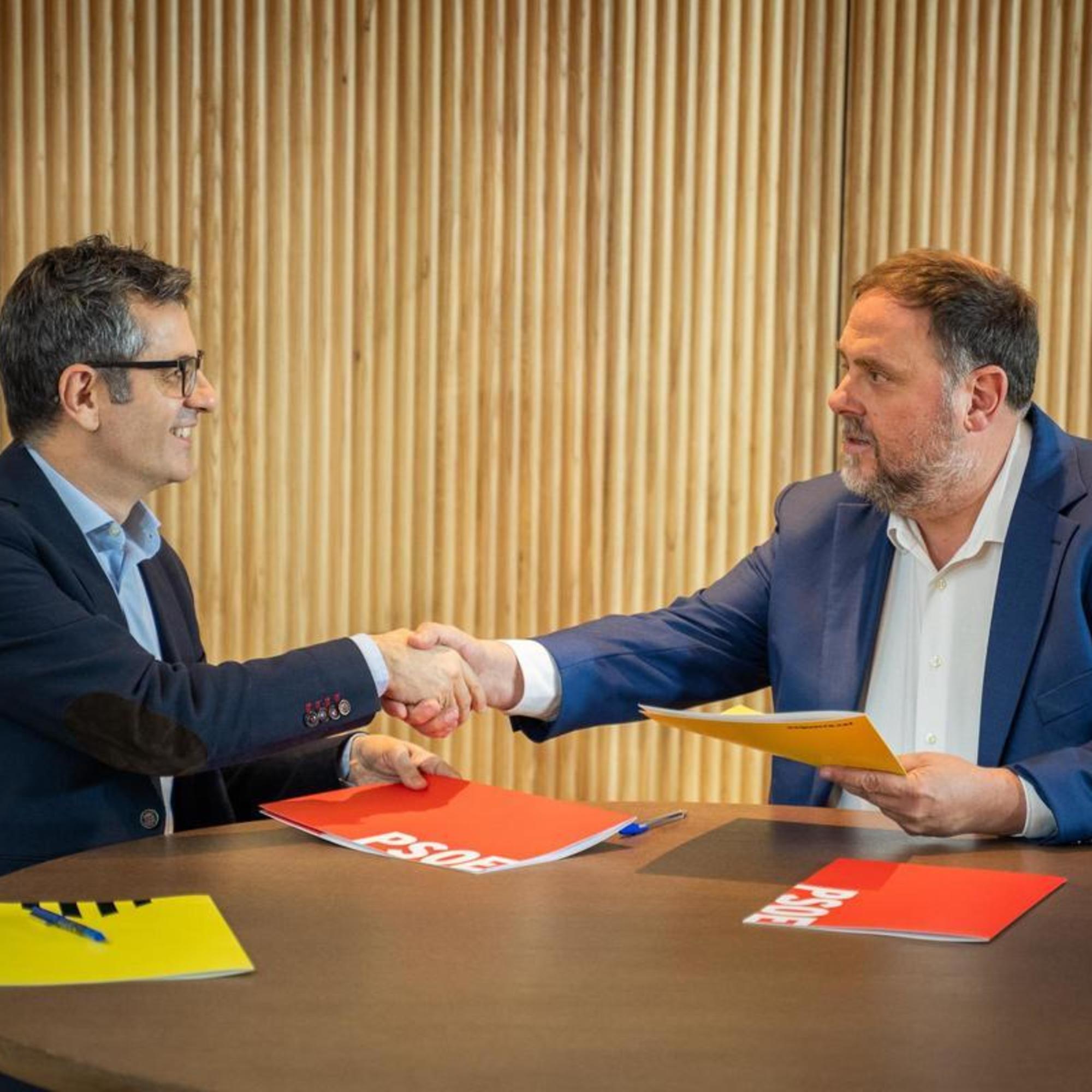 Félix Bolaños y Oriol Junqueras
