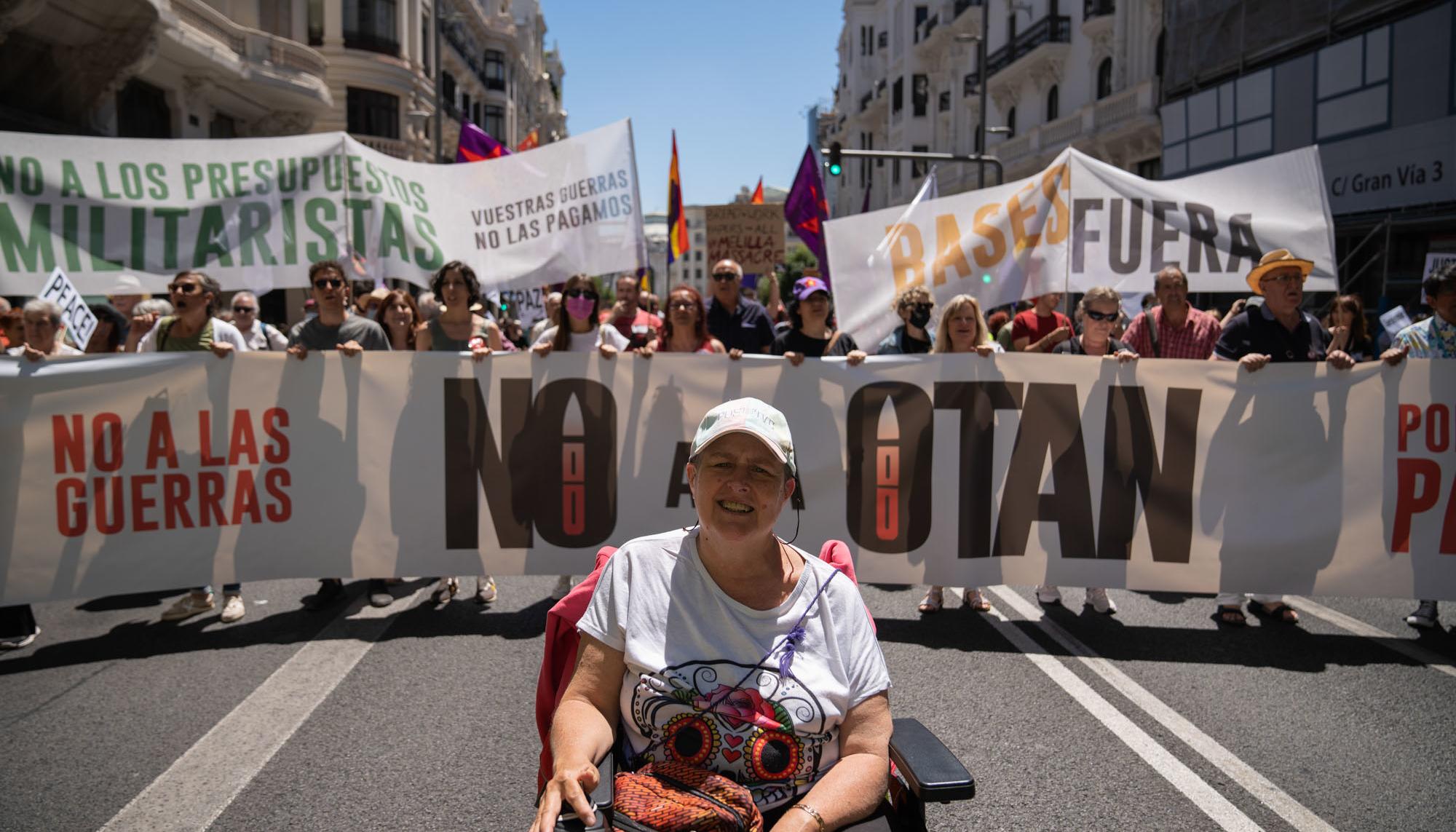 Manifestación contra la cumbre de la OTAN en Madrid - 8