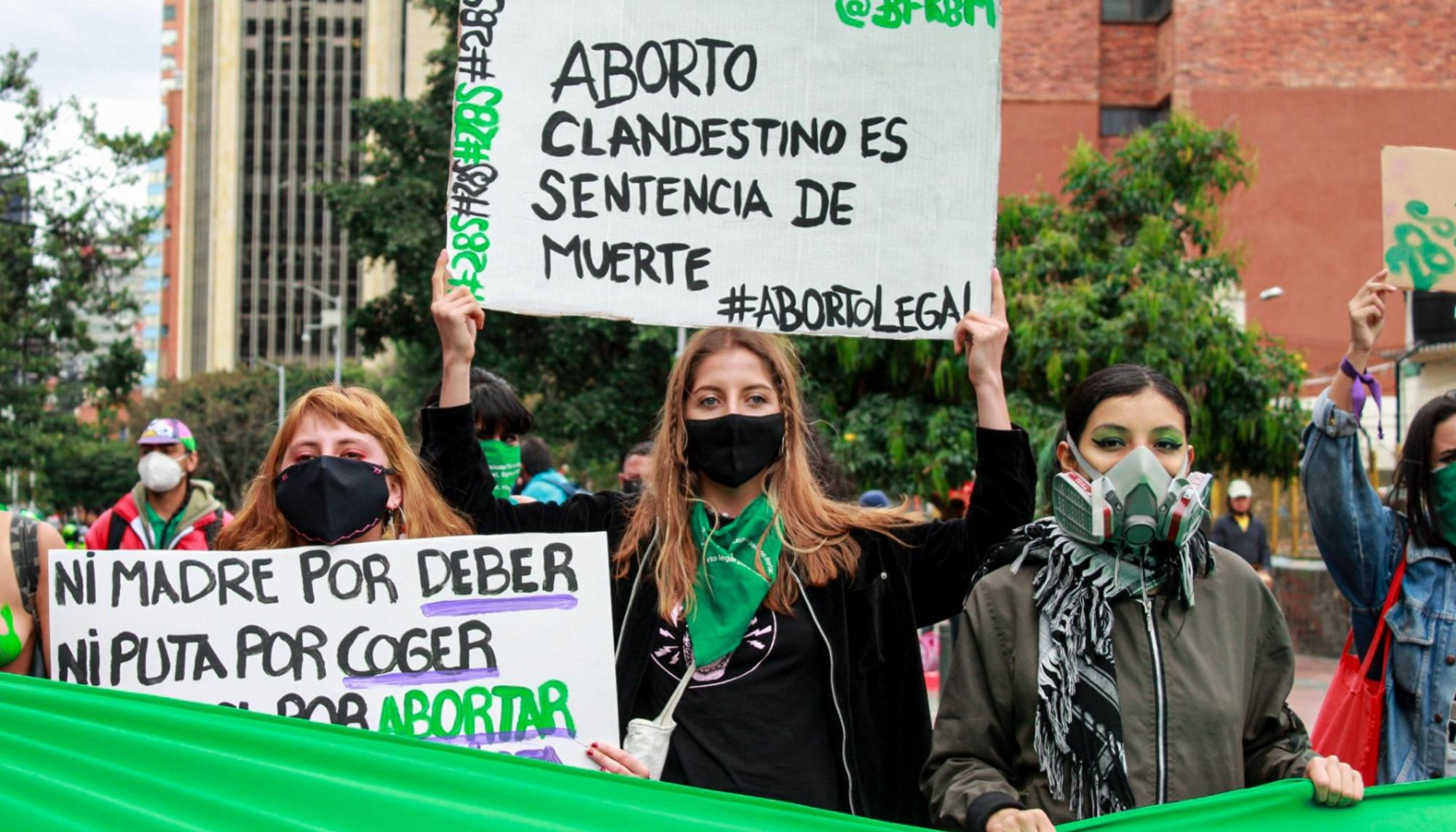 Manifestación por el aborto en Colombia 