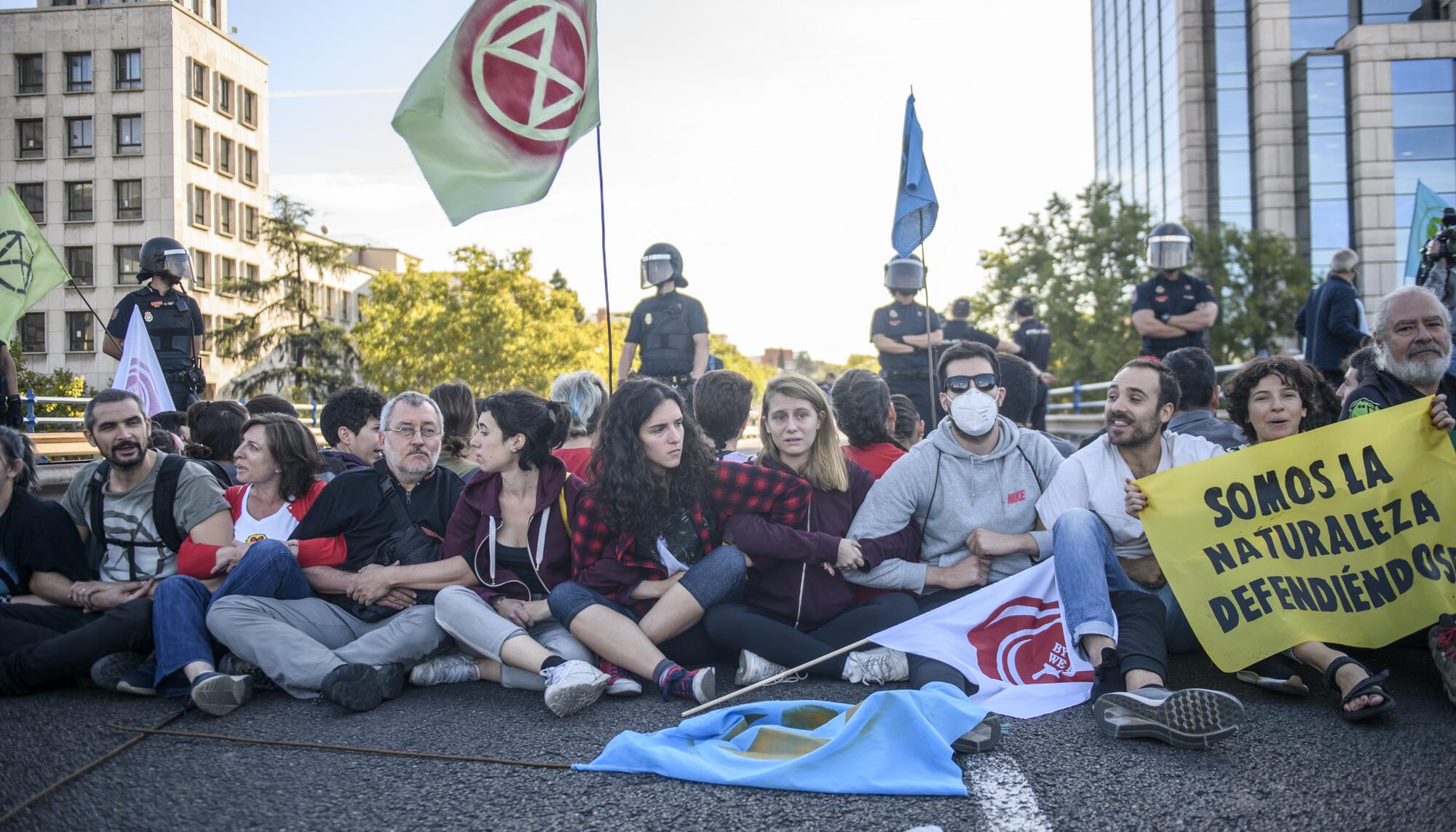 Jorge Riechmann protesta climática 10_2019