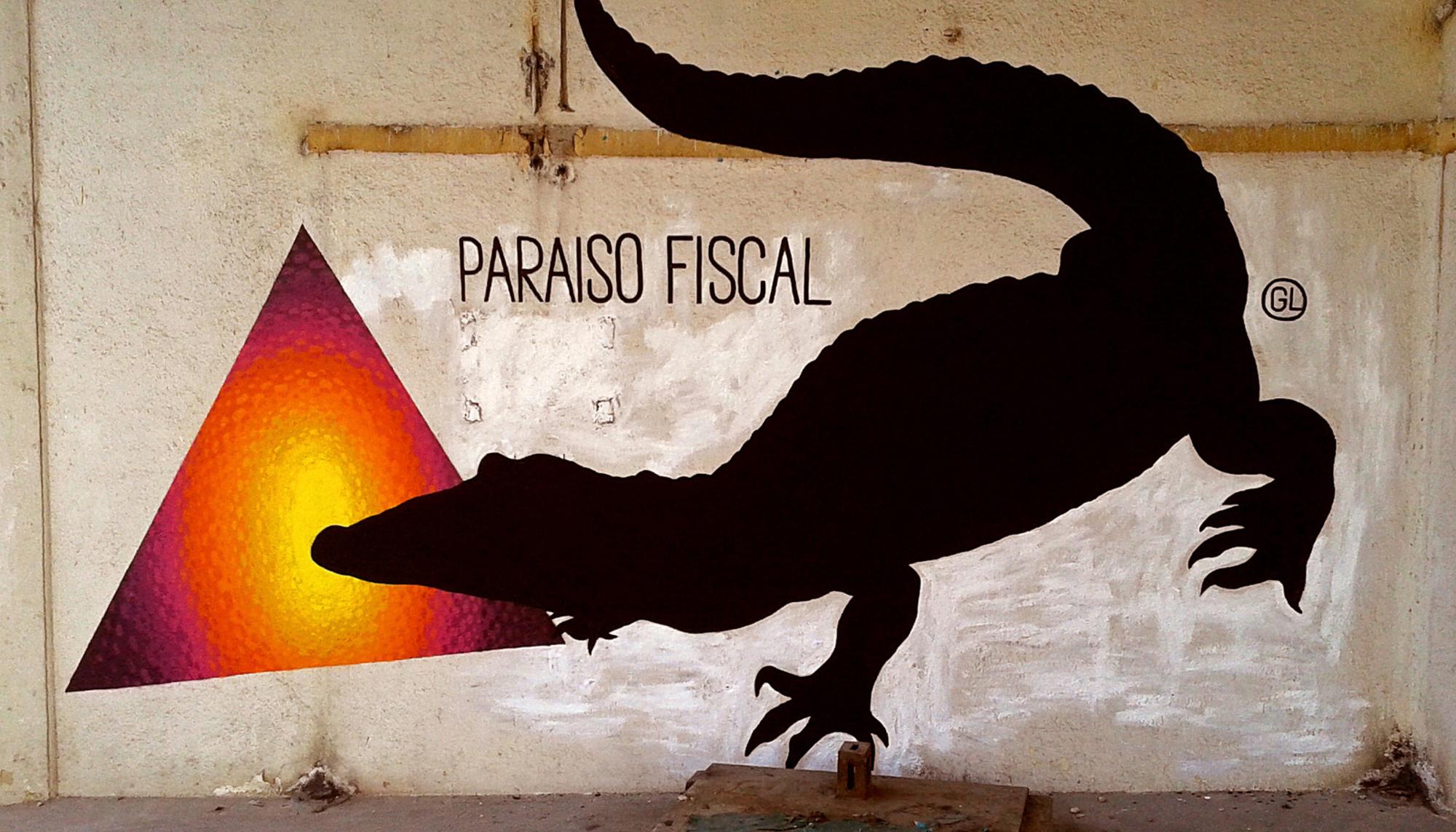 PARAÍSO FISCAL. Obra de @gaucholadri en colaboración con E1000, Madrid