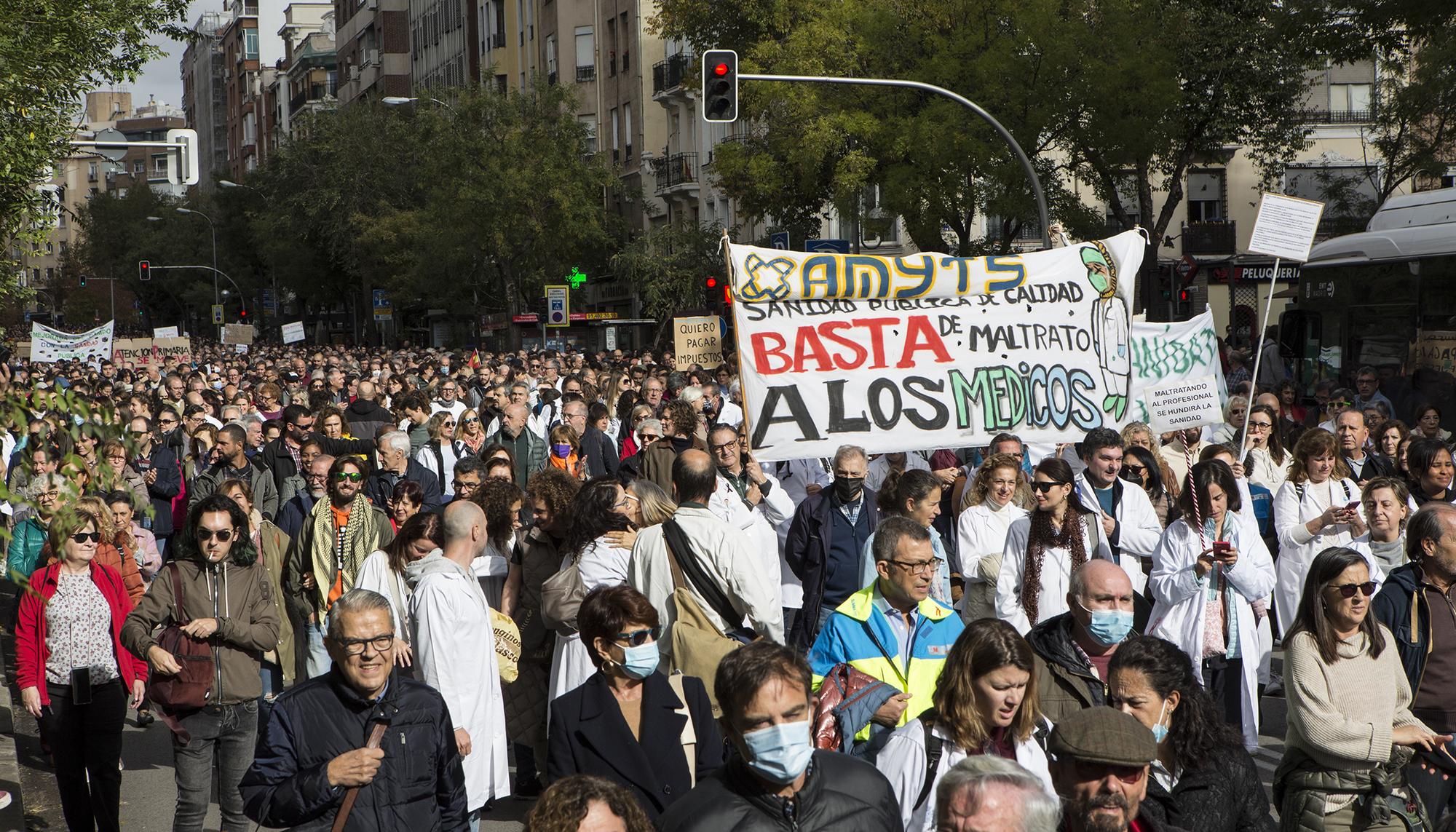 Manifestación por la sanidad pública en Madrid, columna Este - 2