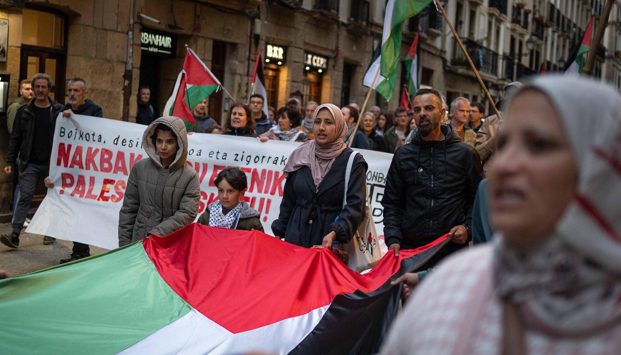 Fotos Palestina manifestación Nakba Donostia - 7