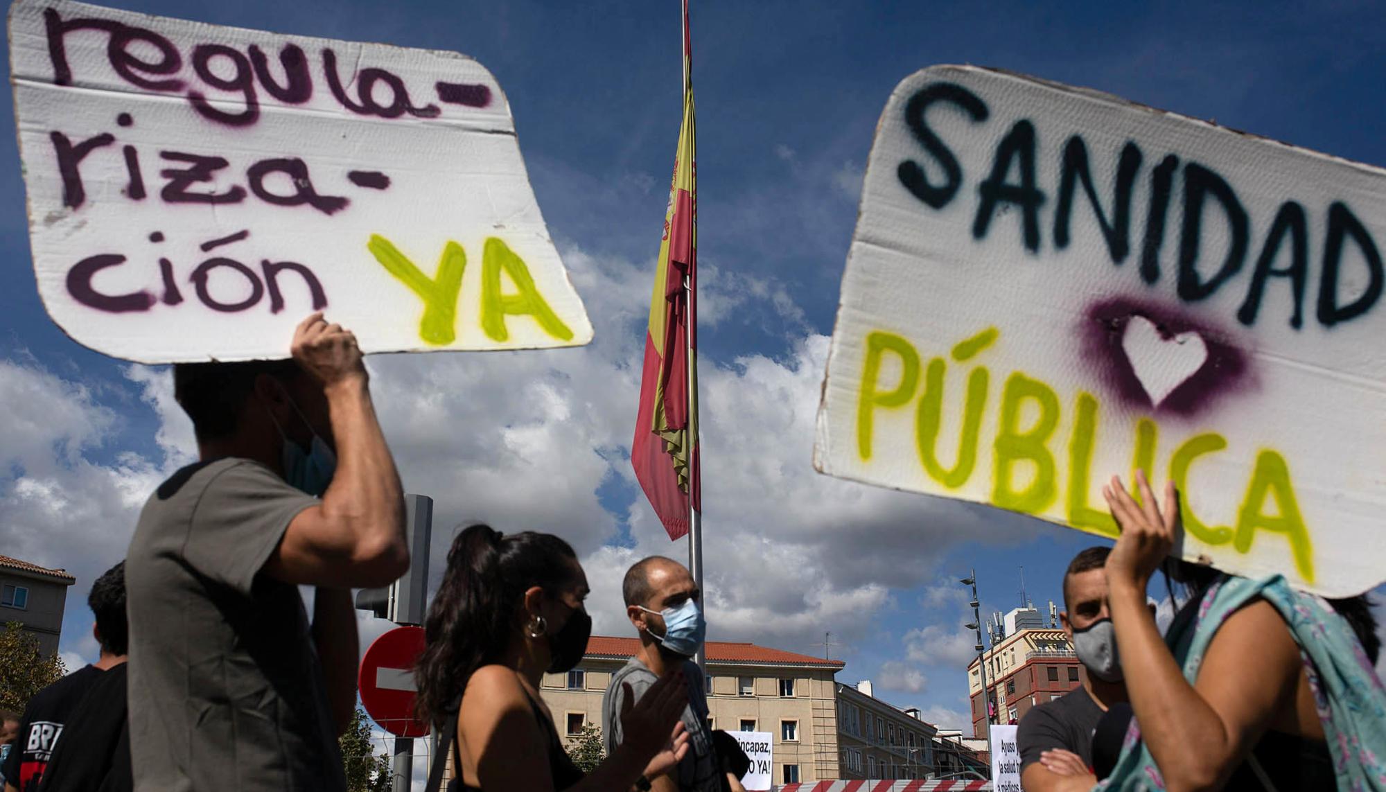 Manifestación contra la "segregación de clase" en Carabanchel, el domingo 27 de septiembre de 2020. - 20