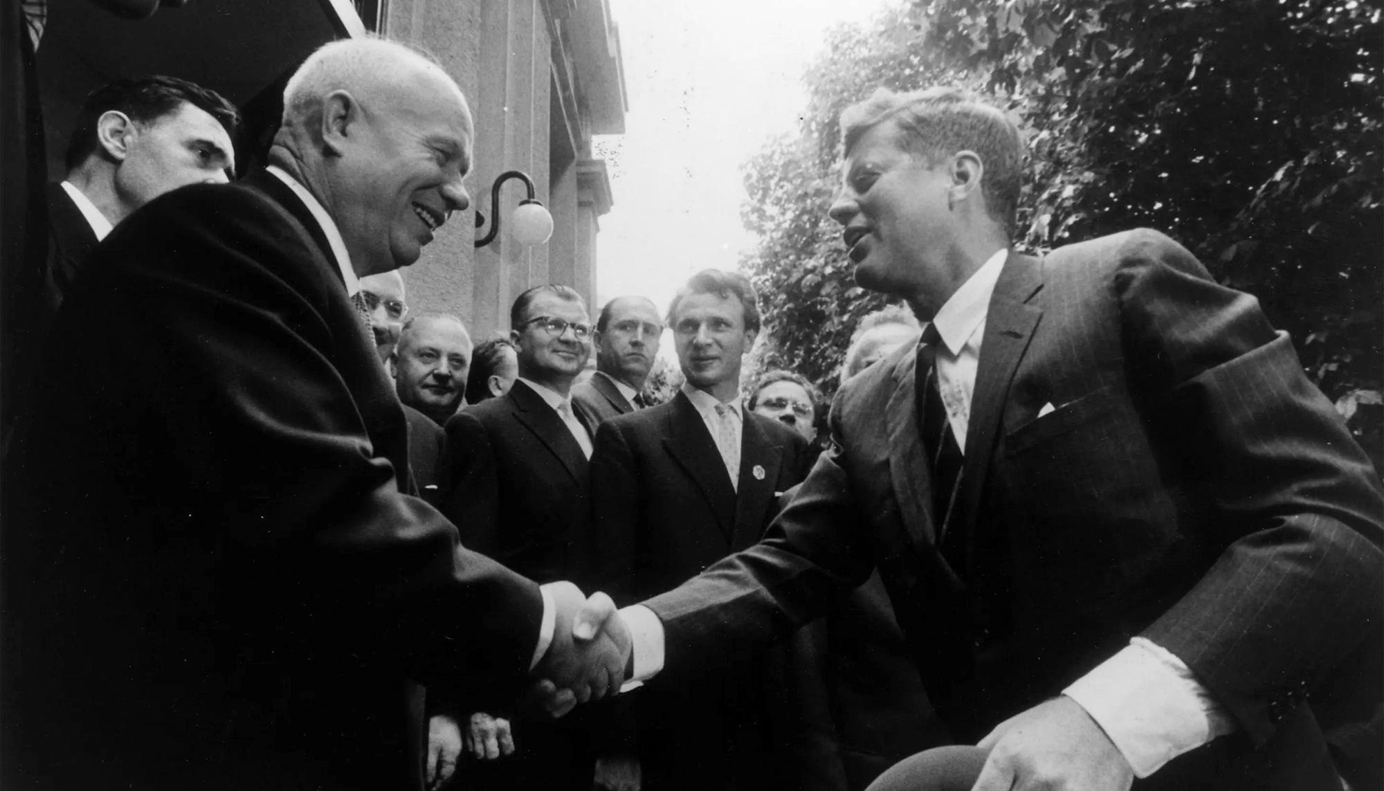 John F. Kennedy andNikita Khrushchev 