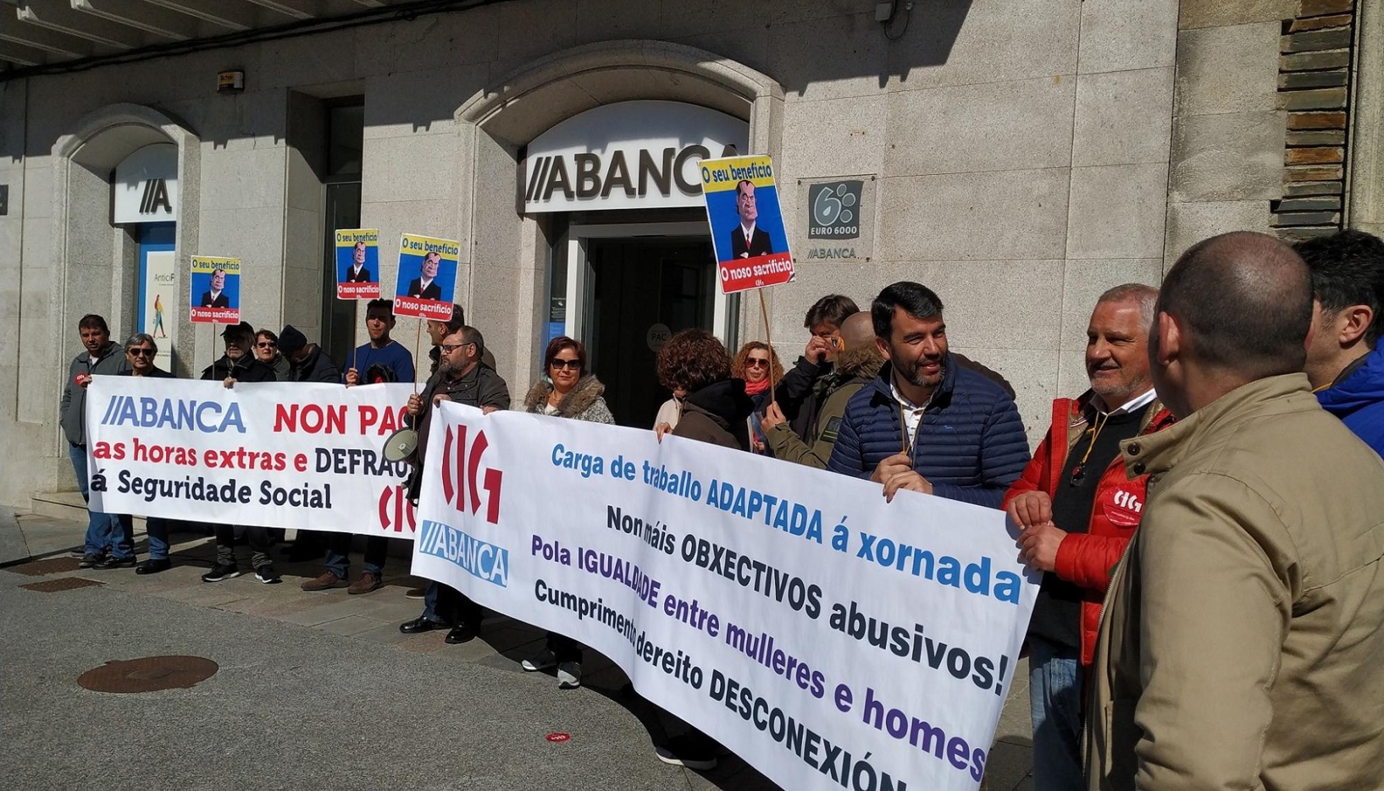 Protestas da CIG ante Abanca