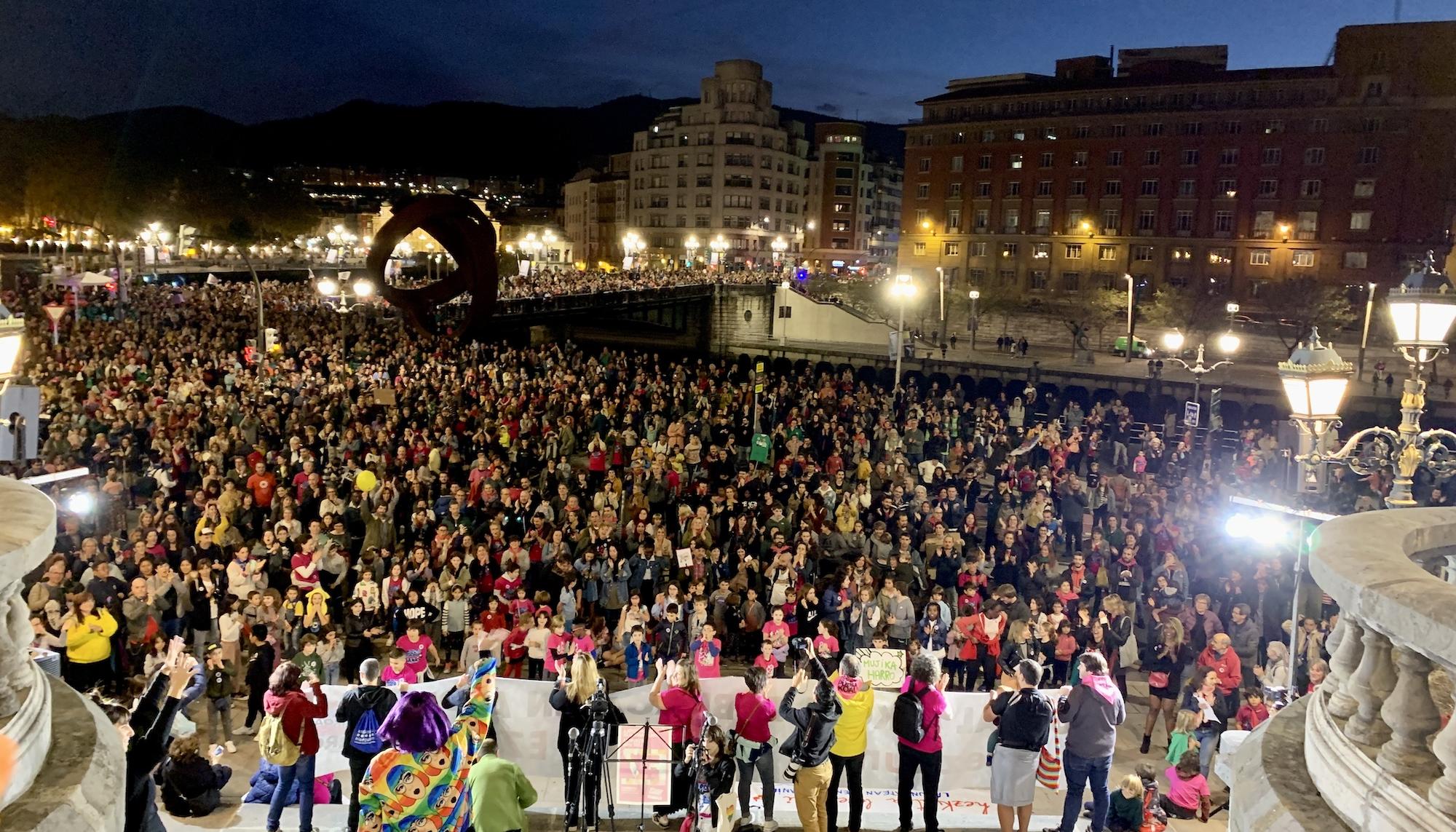 Manifestación escuela pública Bilbao 2022