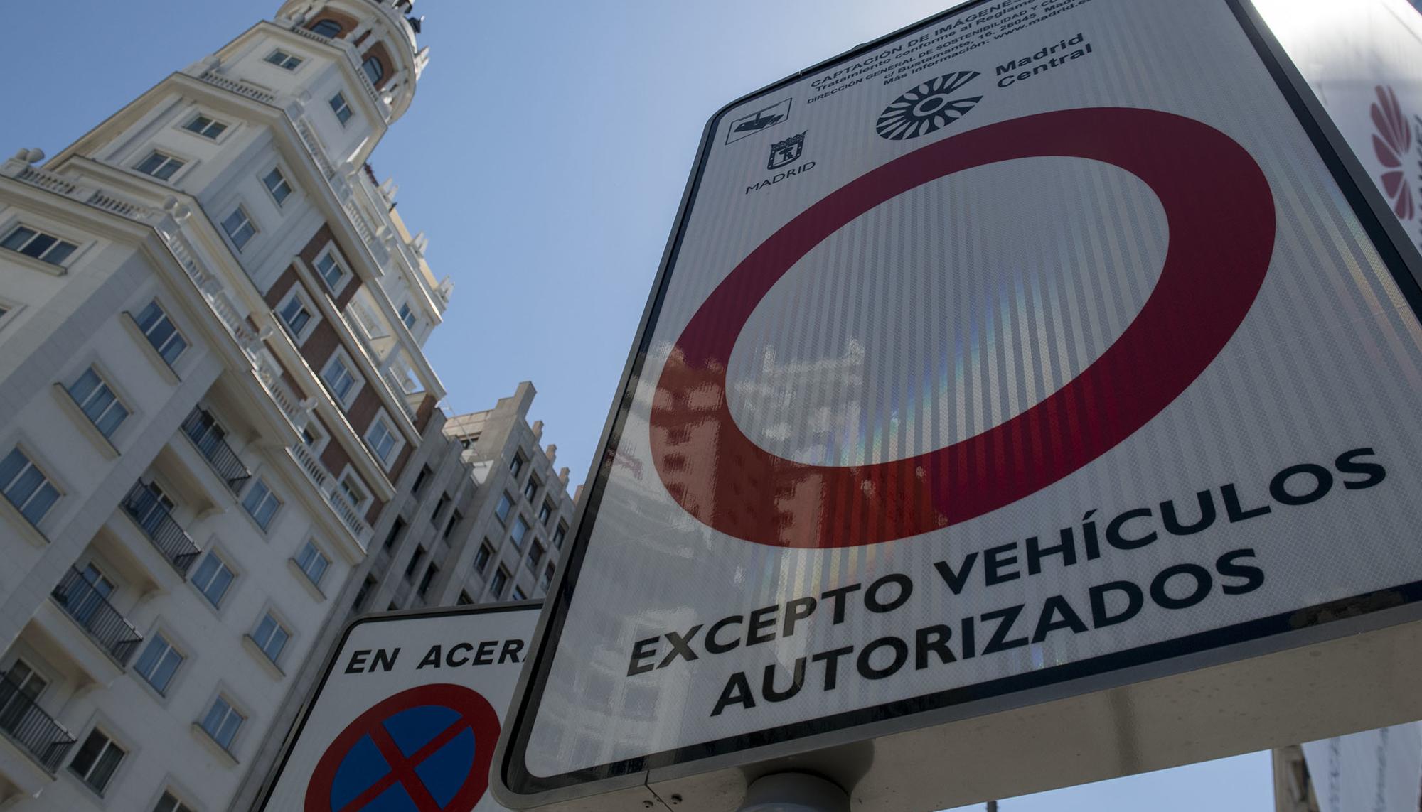 Prohibición de circular en Madrid Central para vehículos no autorizados