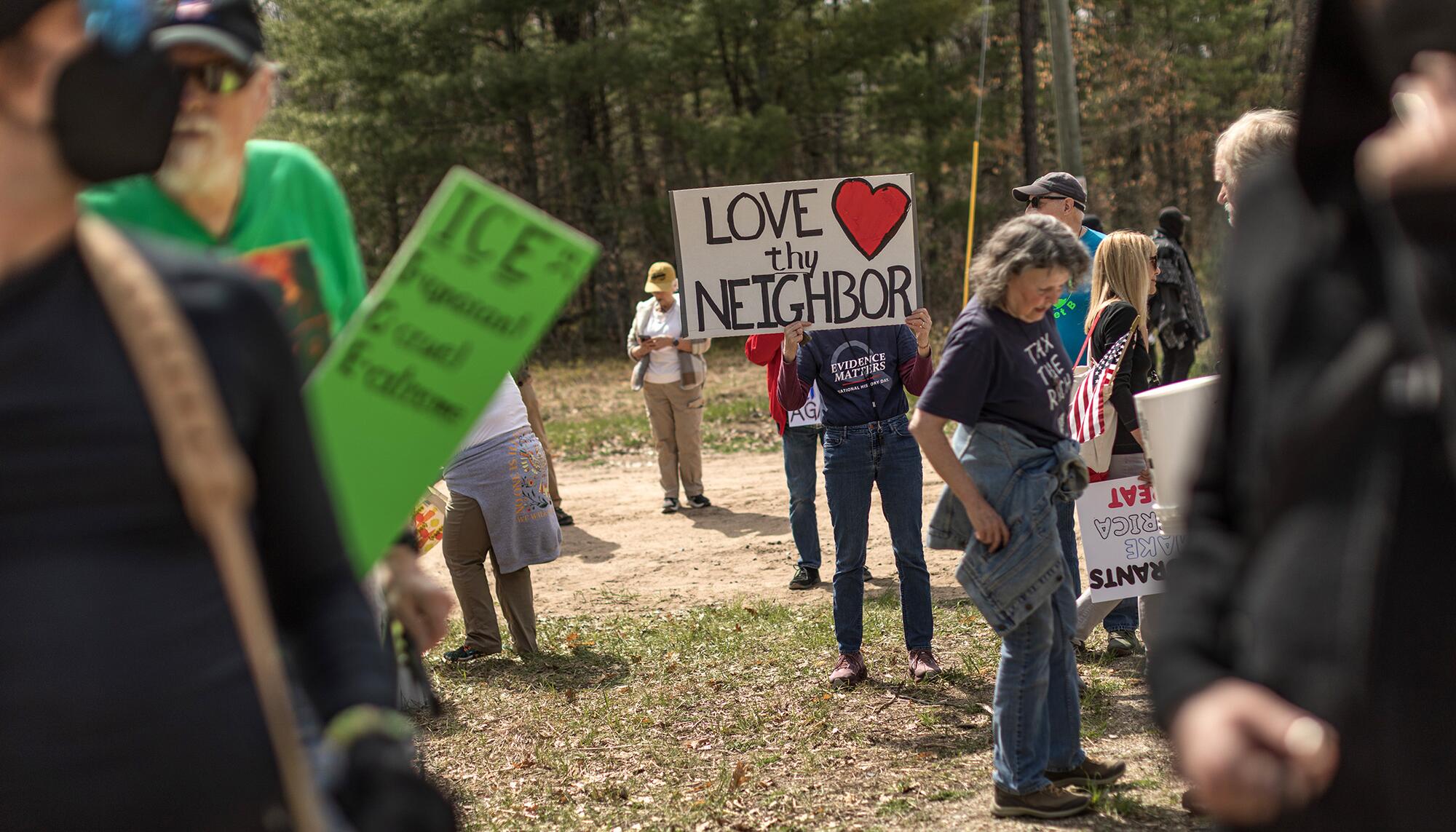 Protestas contra los abusos en el centro de detención para migrantes de North Lake (Michigan). - 2
