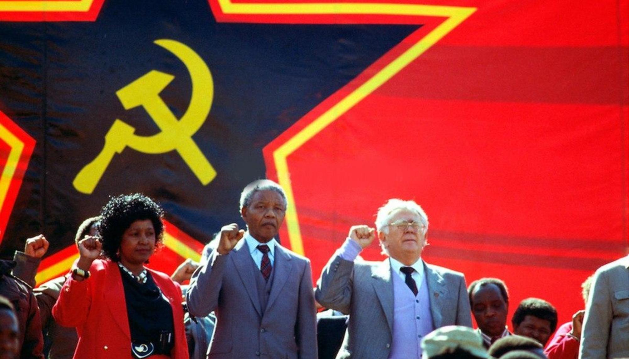 Winnie Mandela, Nelson Mandela y Joe Slovo,