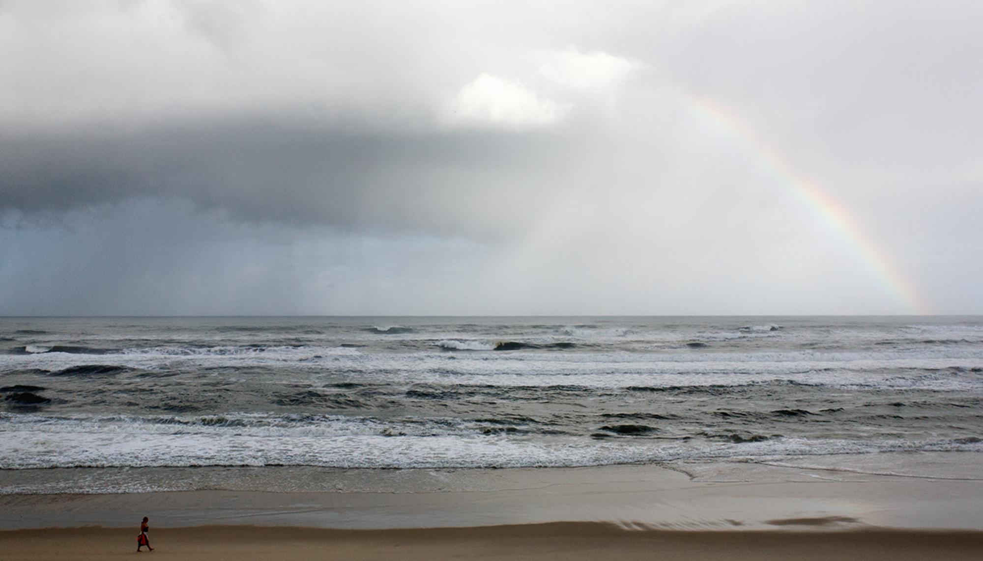 Mar, playa, costa, arcoiris, rco iris, naturaleza
