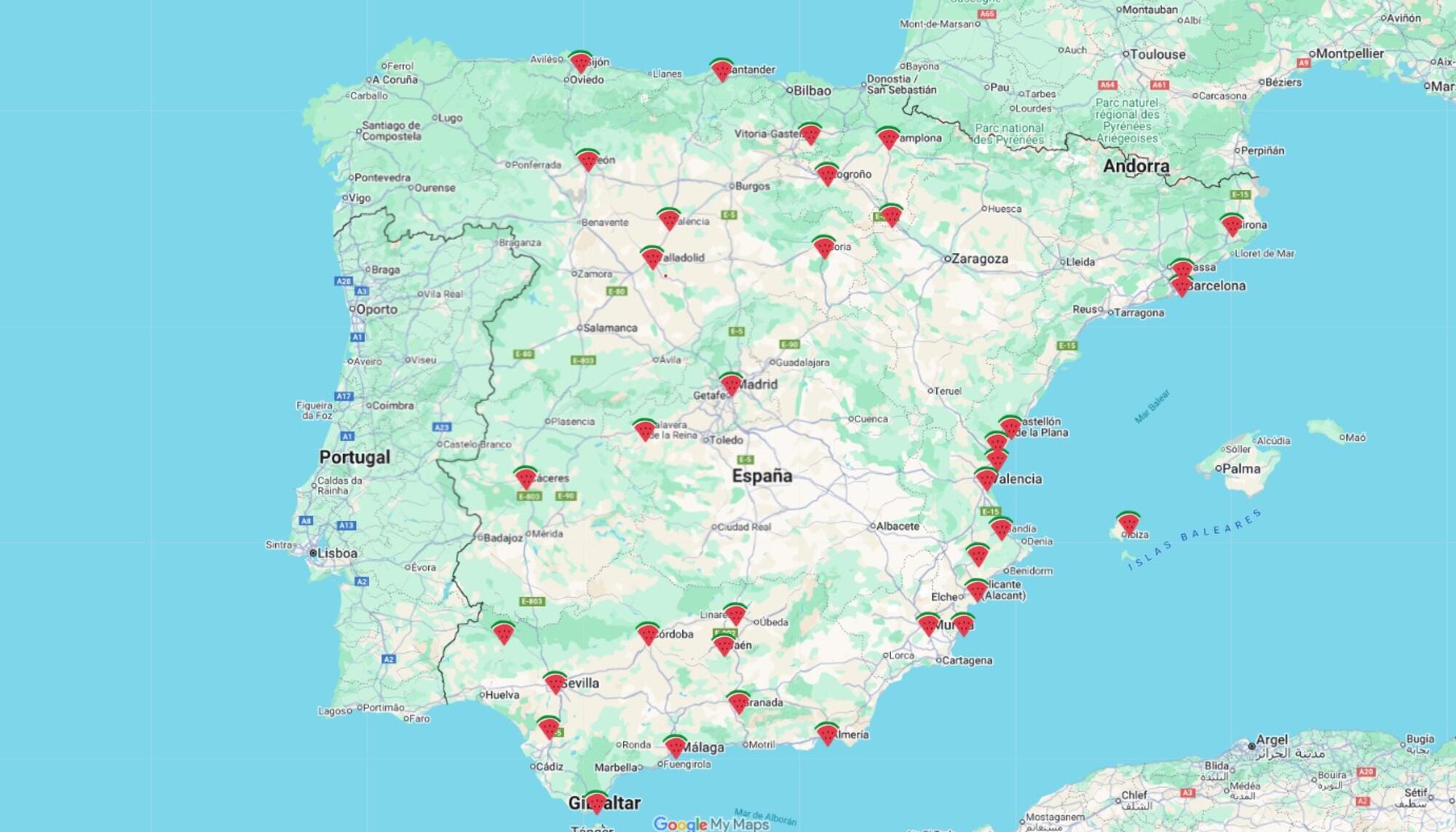 Mapa convocatorias 29-N
