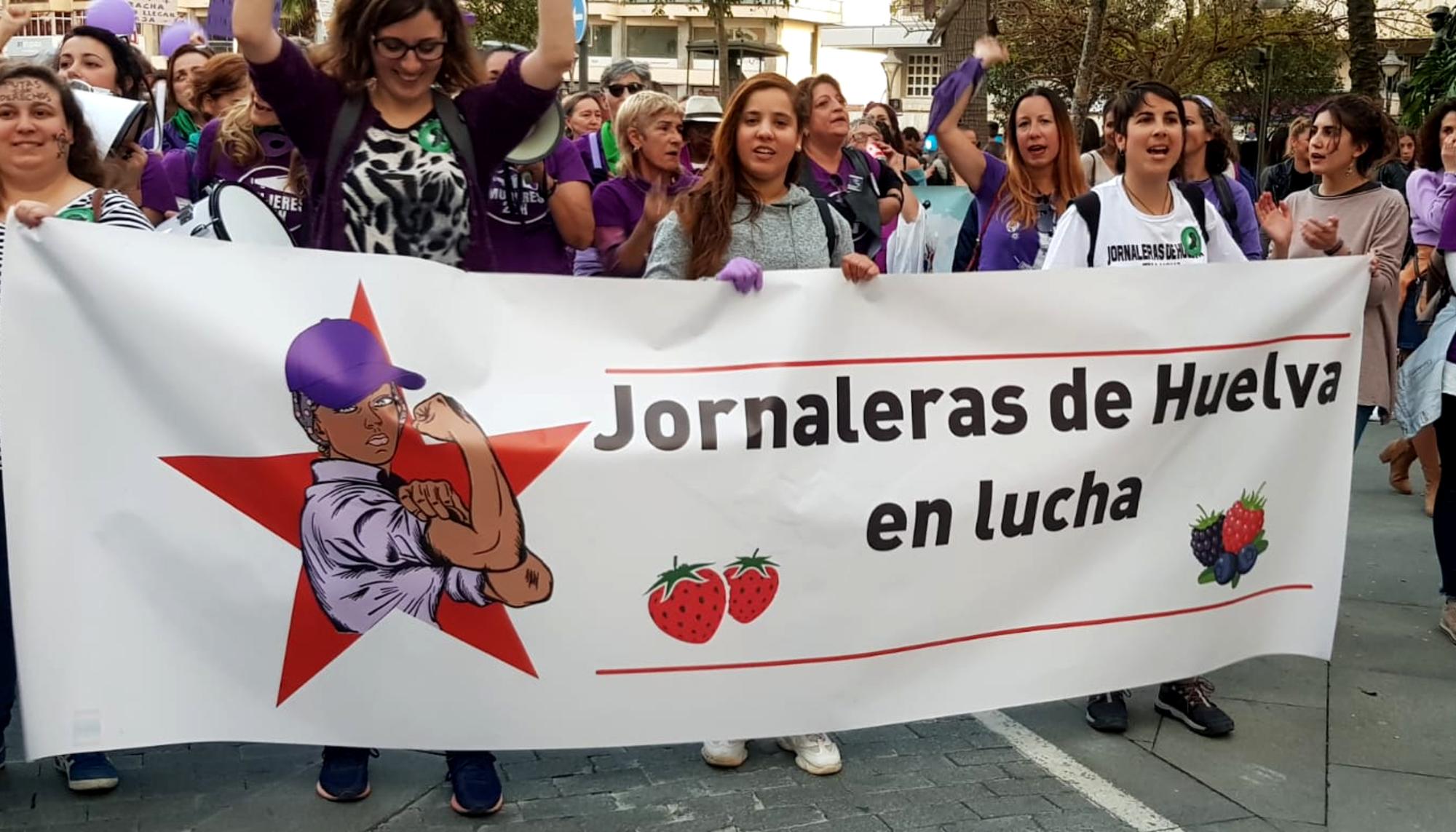 Movilización del colectivo Jornaleras de Huelva en Lucha