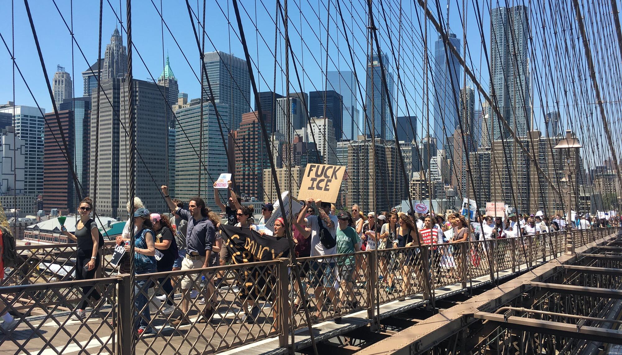 Manifestación contra ICE en Nueva York,