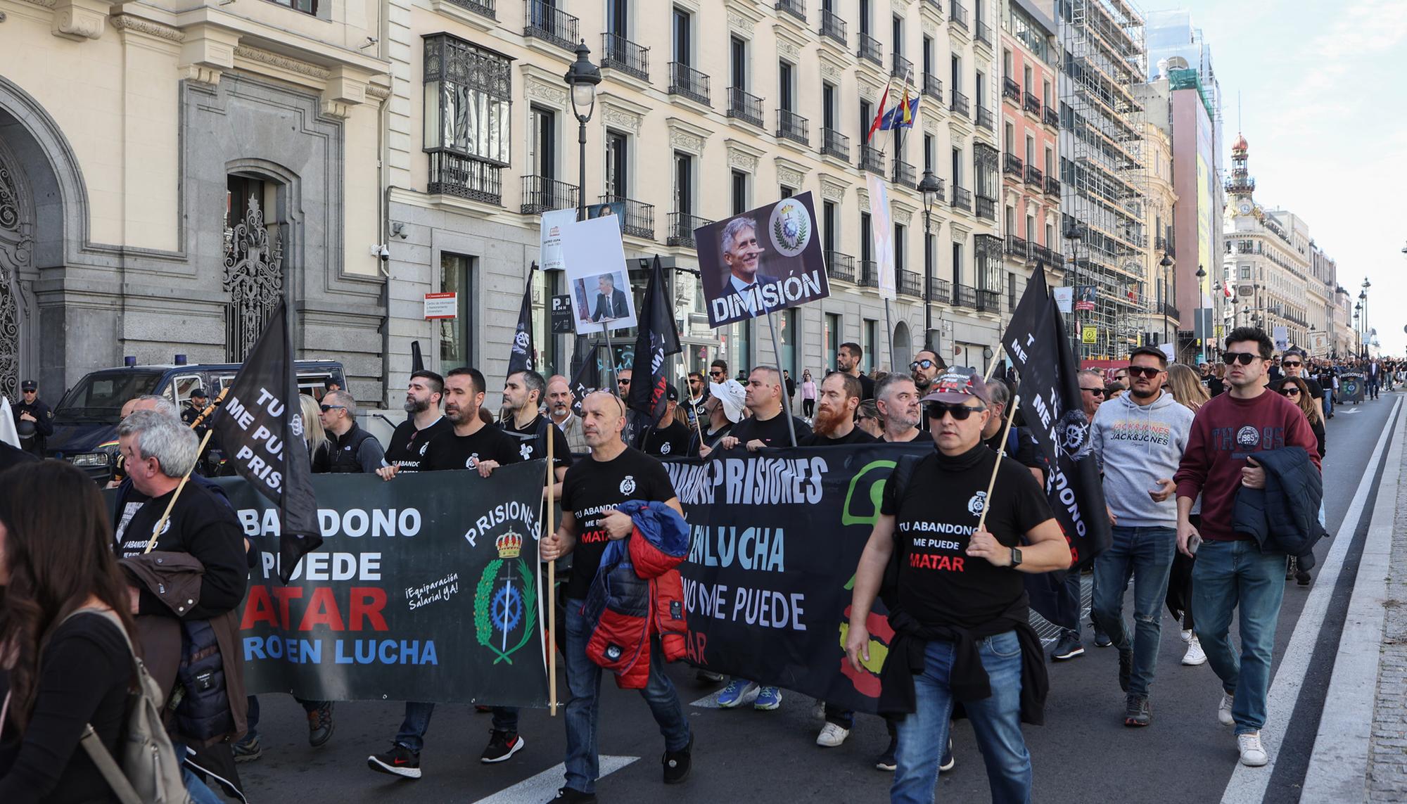 Manifestación en Madrid de funcionarios de Prisiones 1