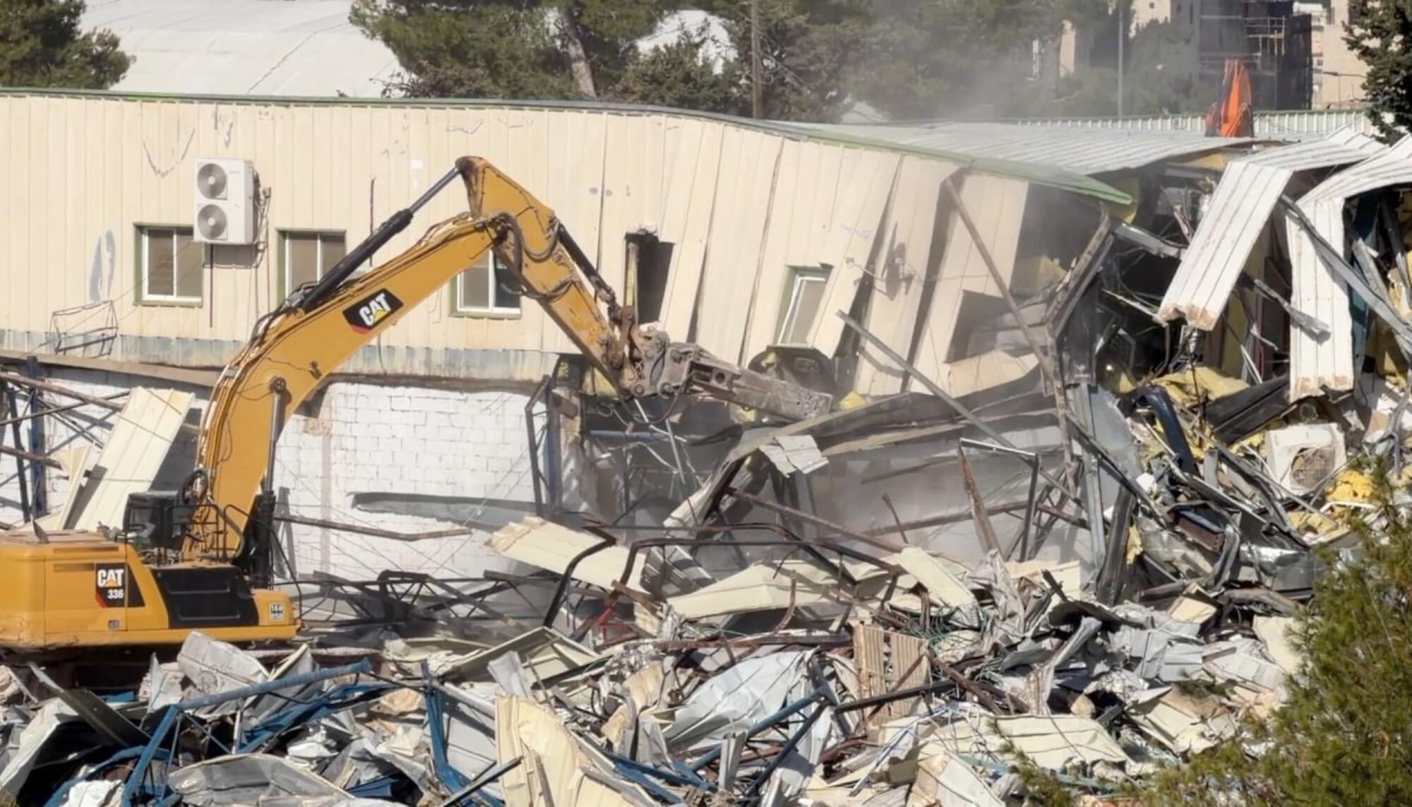 Demolición sede UNRWA en Jerusalén.