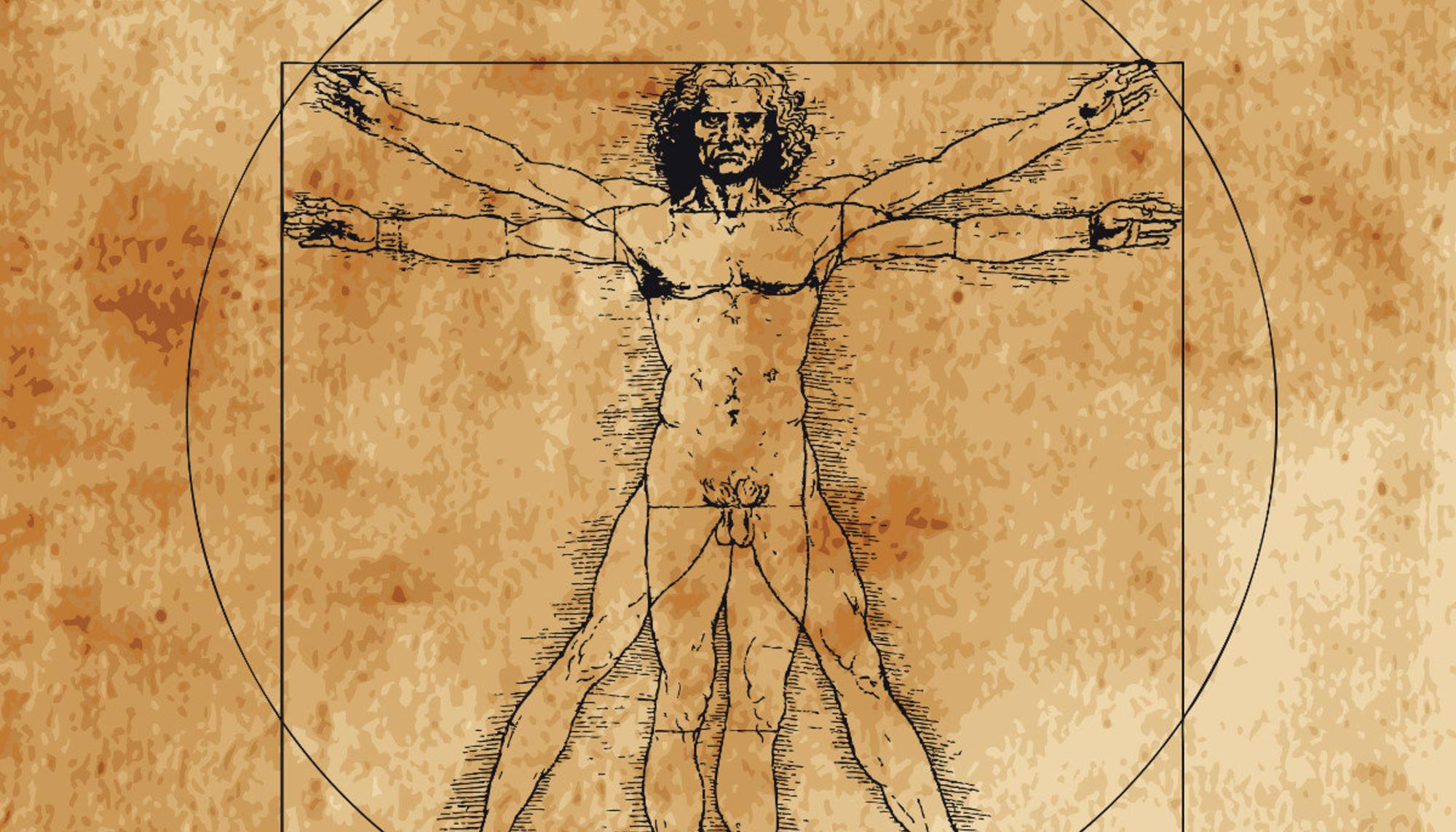 El hombre de Vitruvio, de Leonardo da Vinci