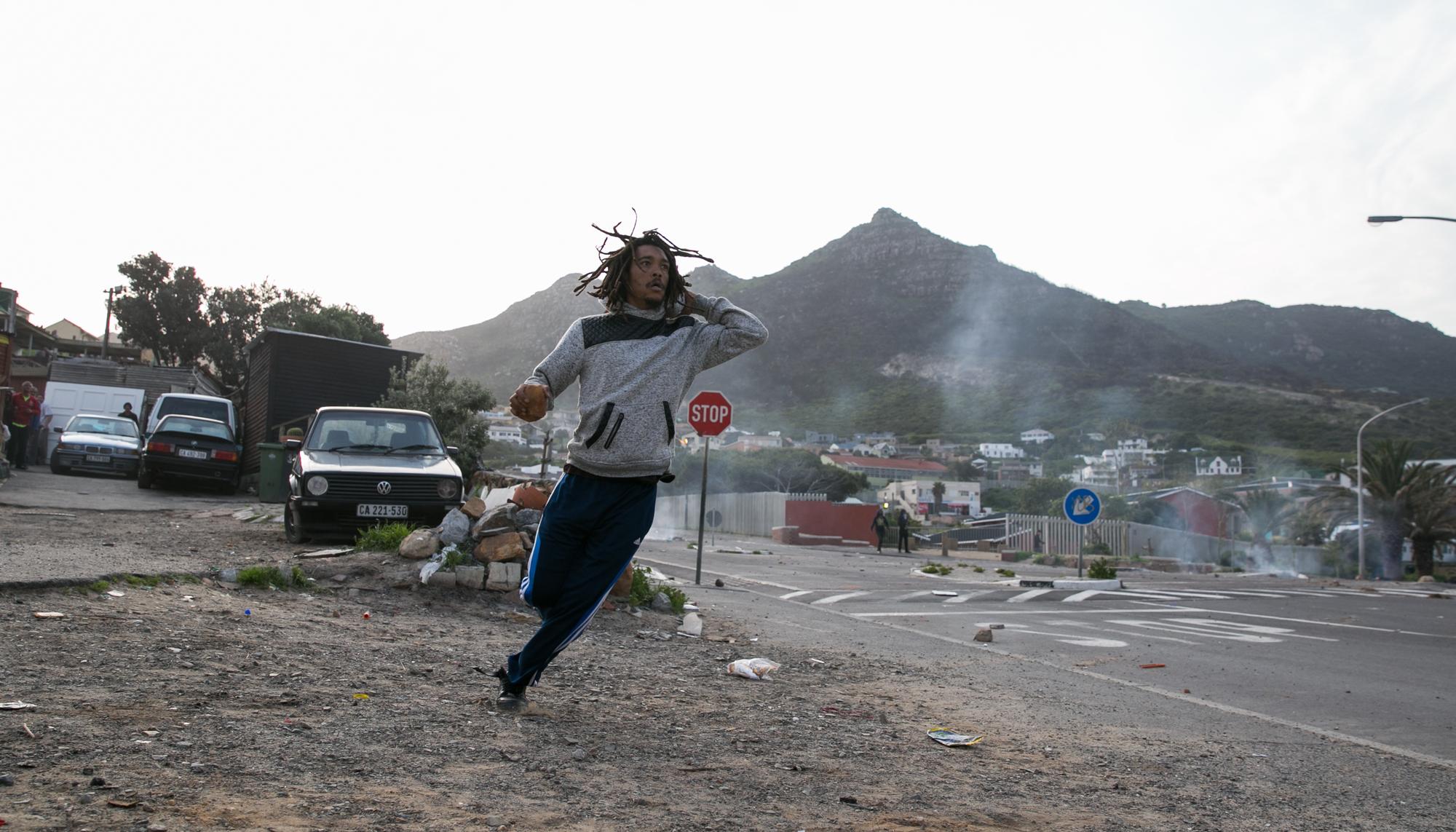 Disturbios en Hangberg.