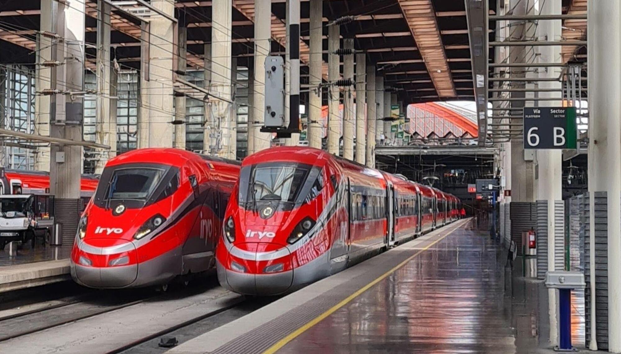 Trenes de Alta Velocidad de Iryo en la Estación de Atocha.
