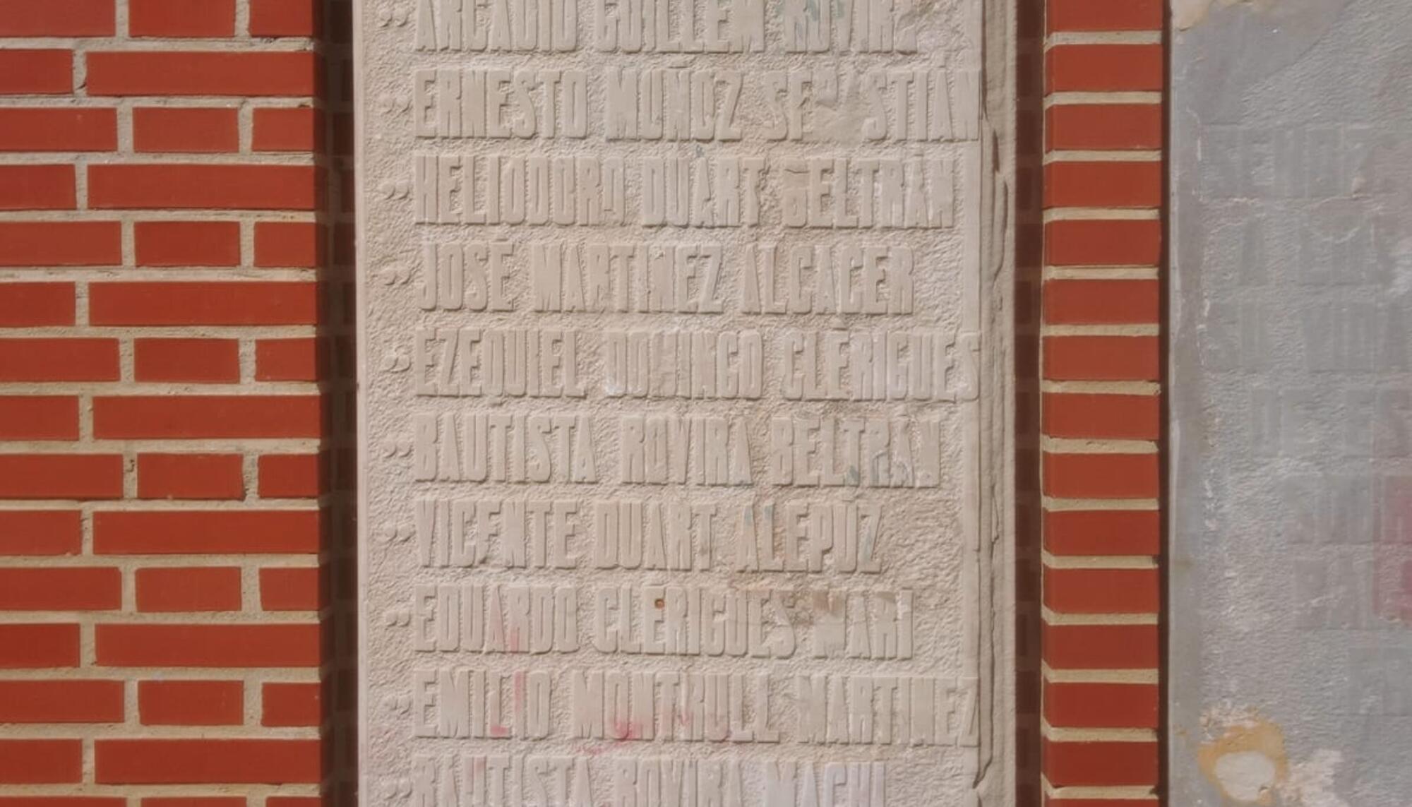 Detalle placa Benifaio