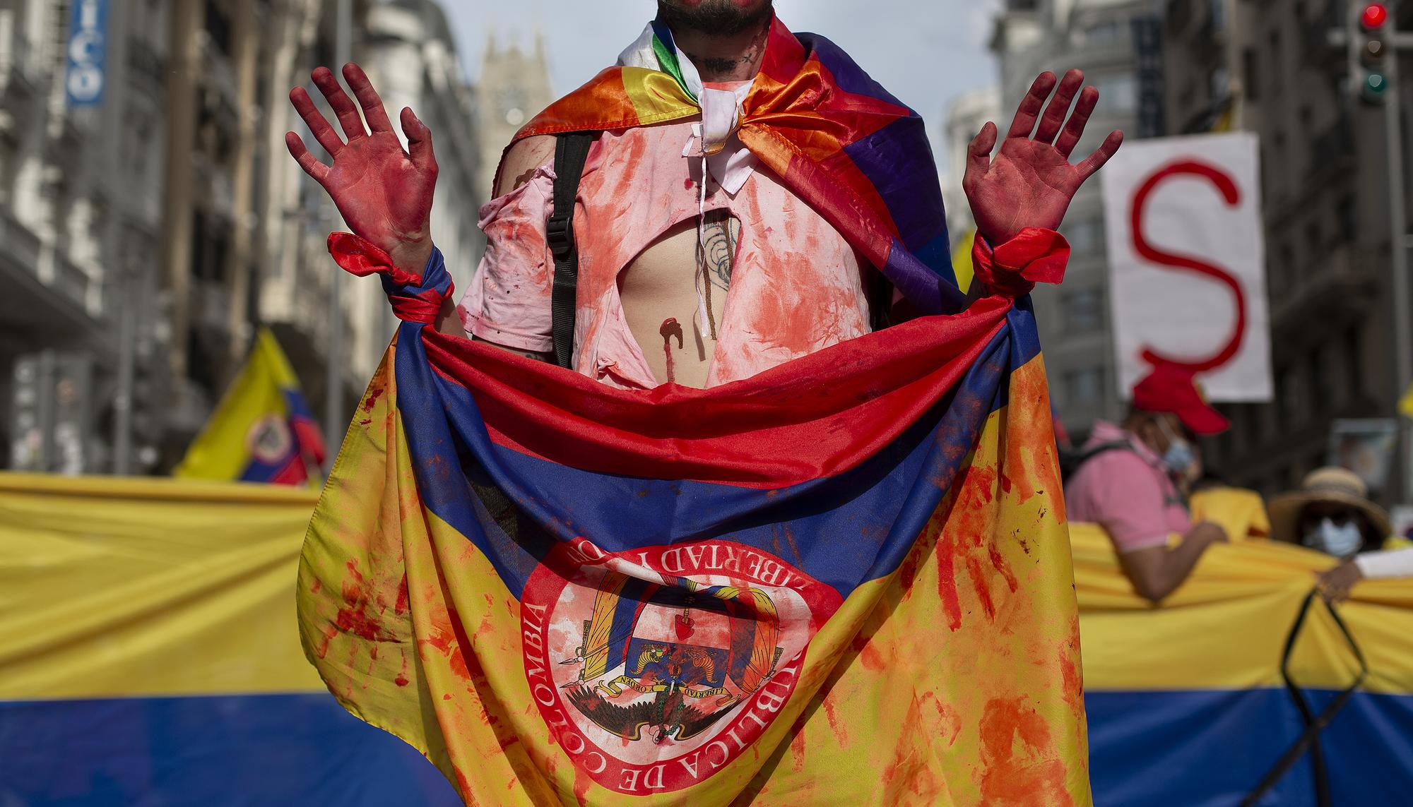 Manifestación por Colombia en Madrid 5
