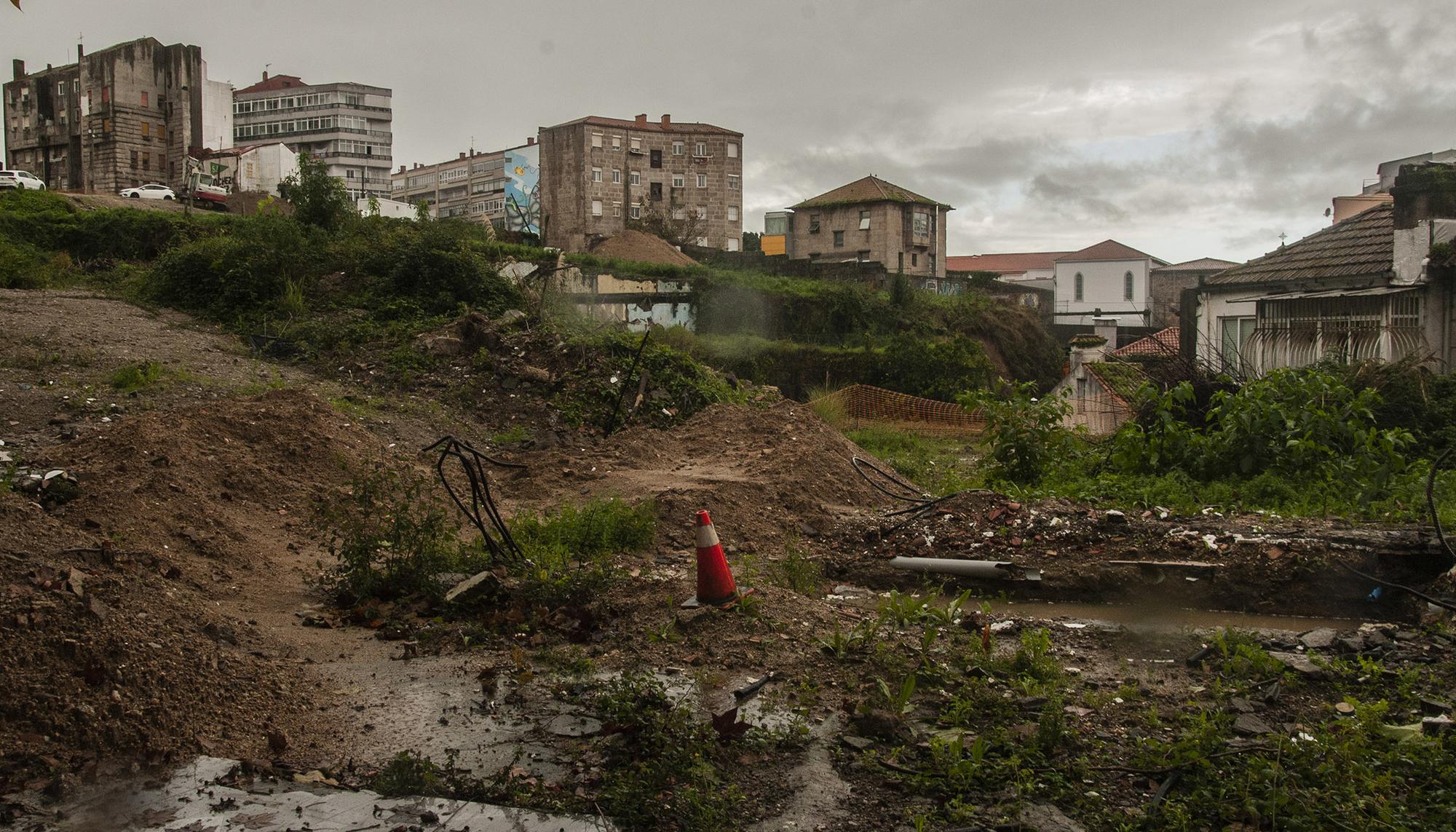 Desprendemento de terra nunha urbanización de luxo en Vigo. - 11