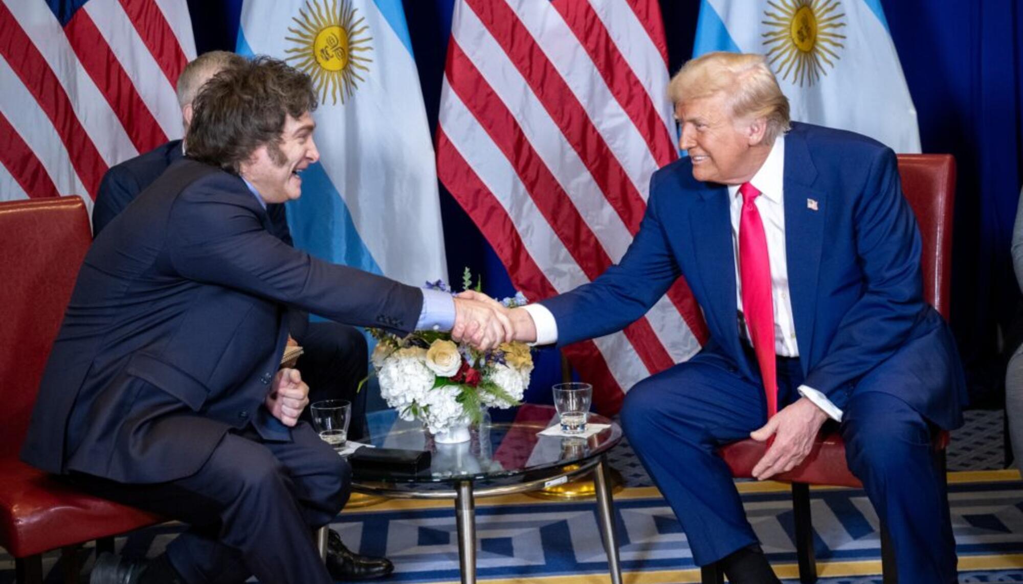 El presidente Trump se reunió con el presidente Milei en Washington el 22 de febrero de 2025.