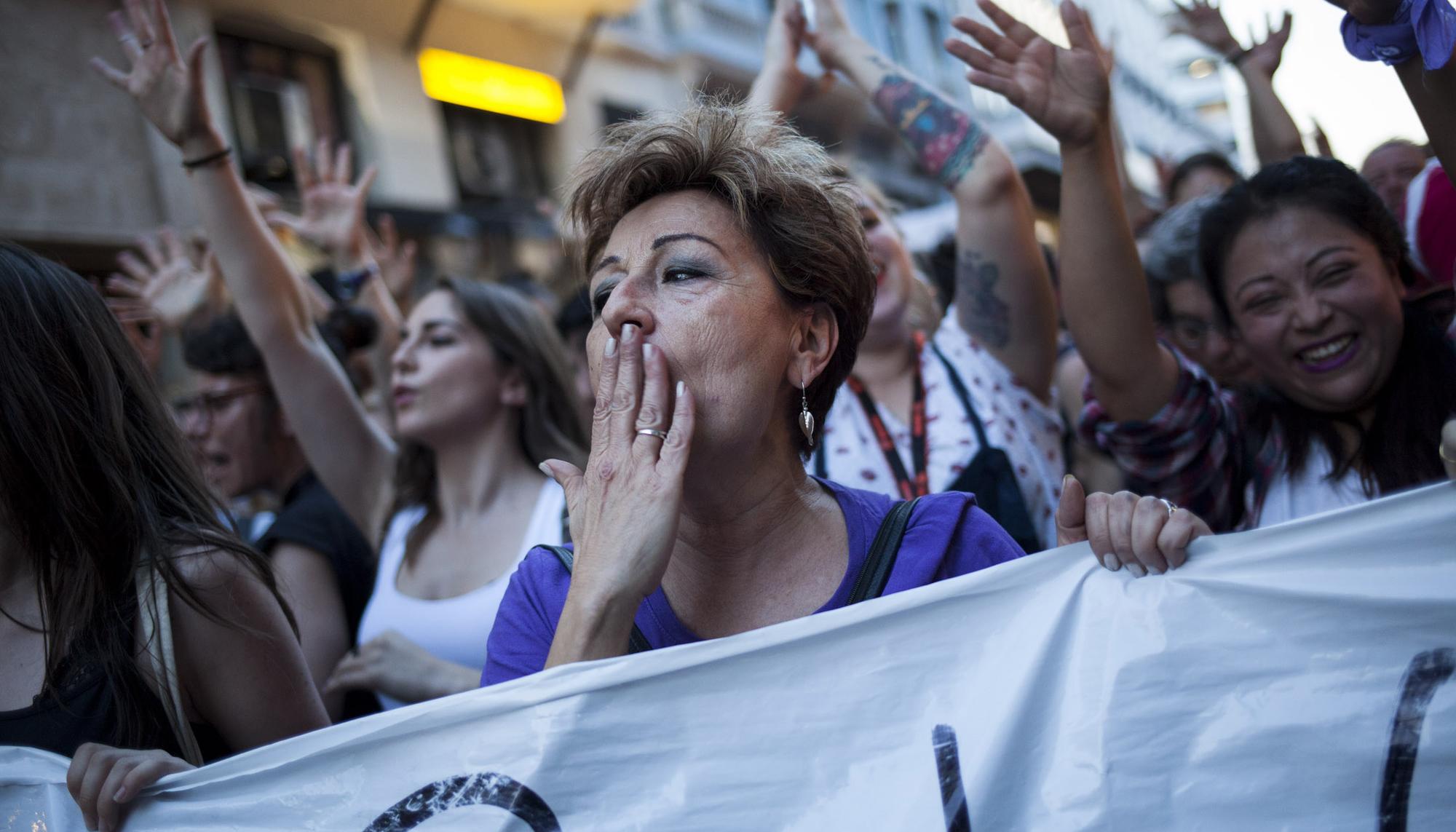 Manifestación contra la sentencia de La Manada, el 26 de abril en Madrid.
