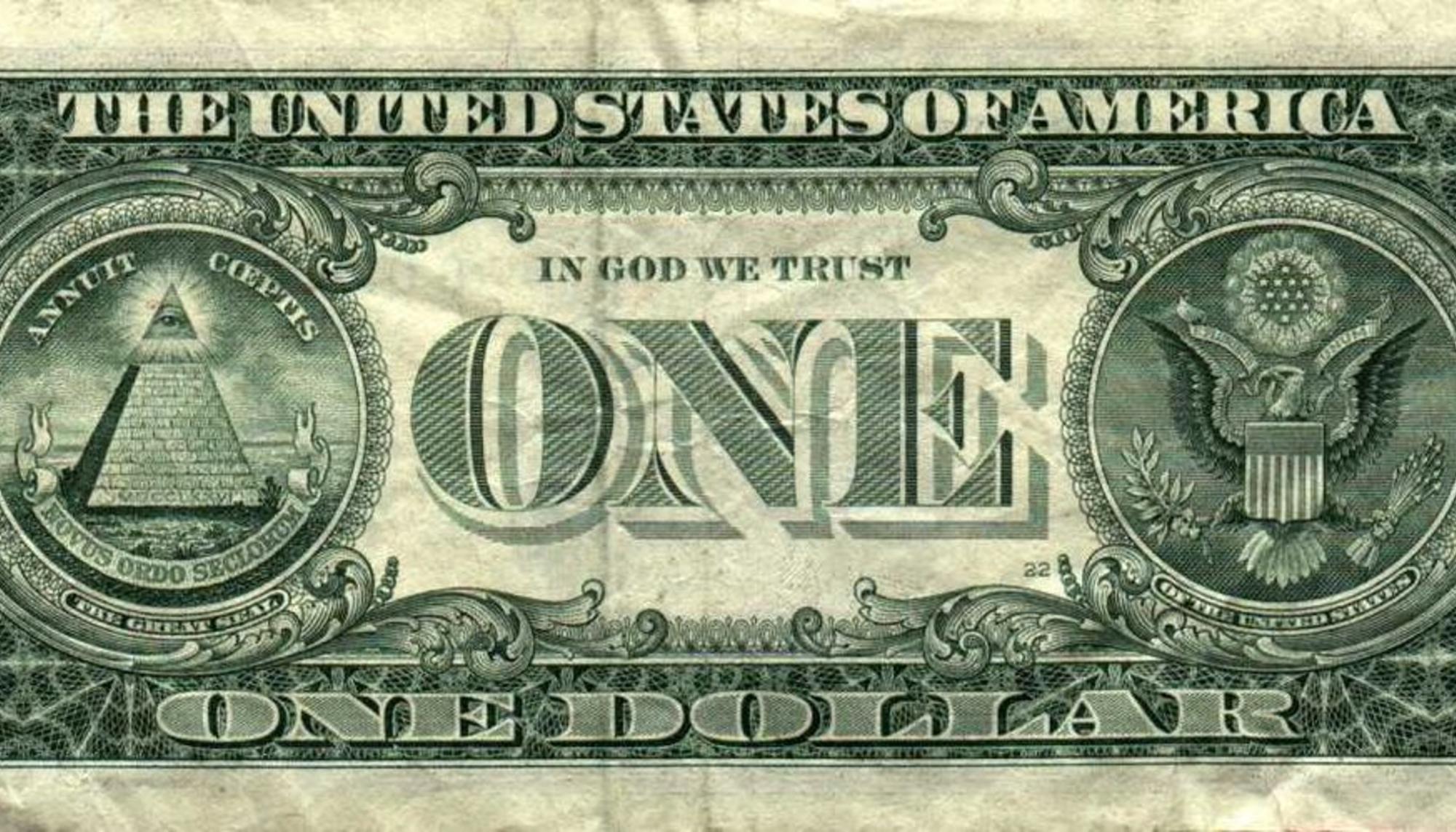 Reverso del billete de un dólar