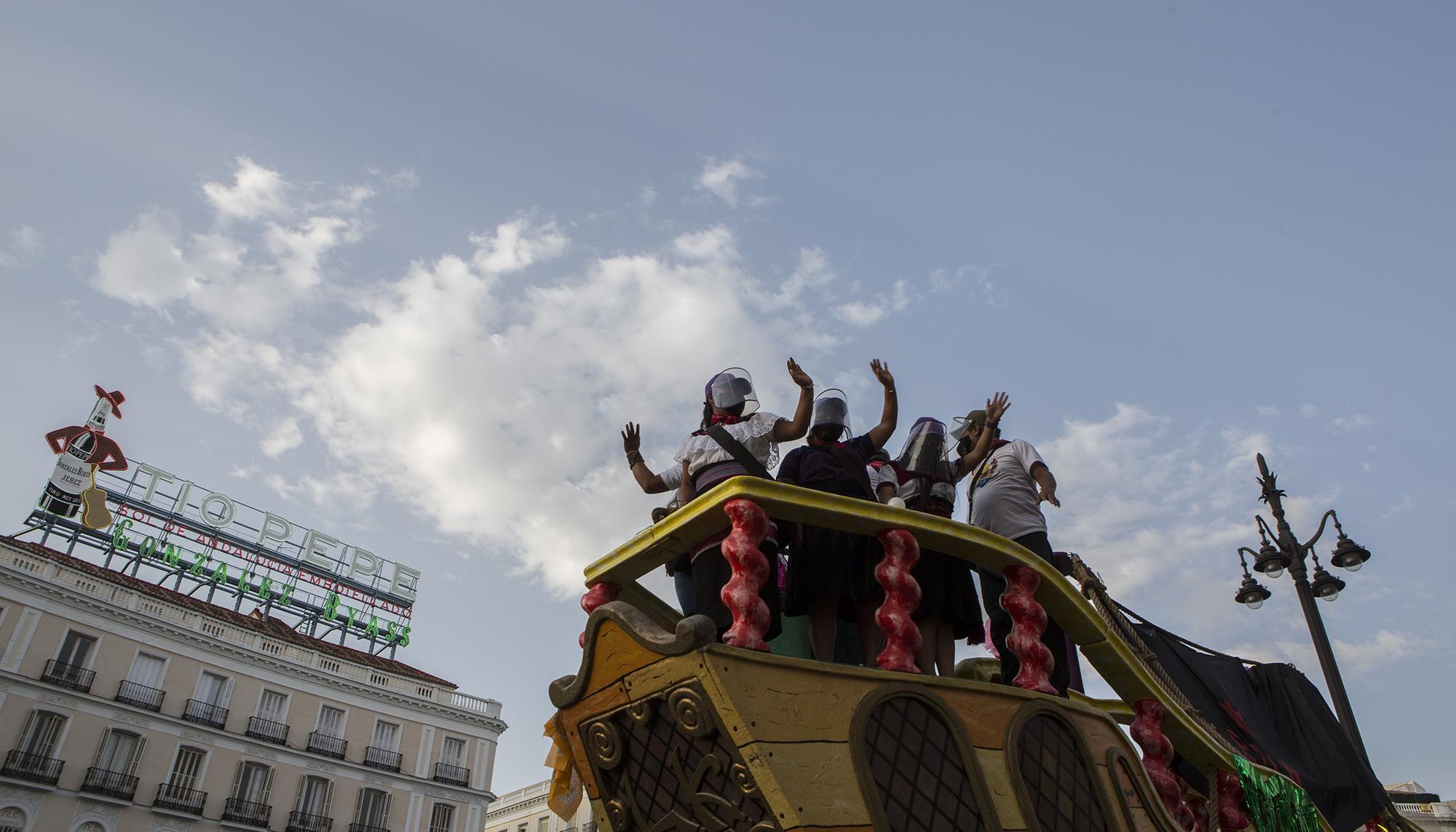 Zapatistas en Madrid, manifestación 13 de agosto 2021 - 2