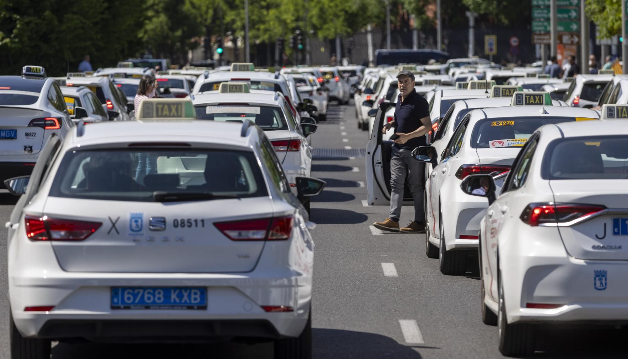 Manifestación Taxi Madrid Licencias VTC - 7