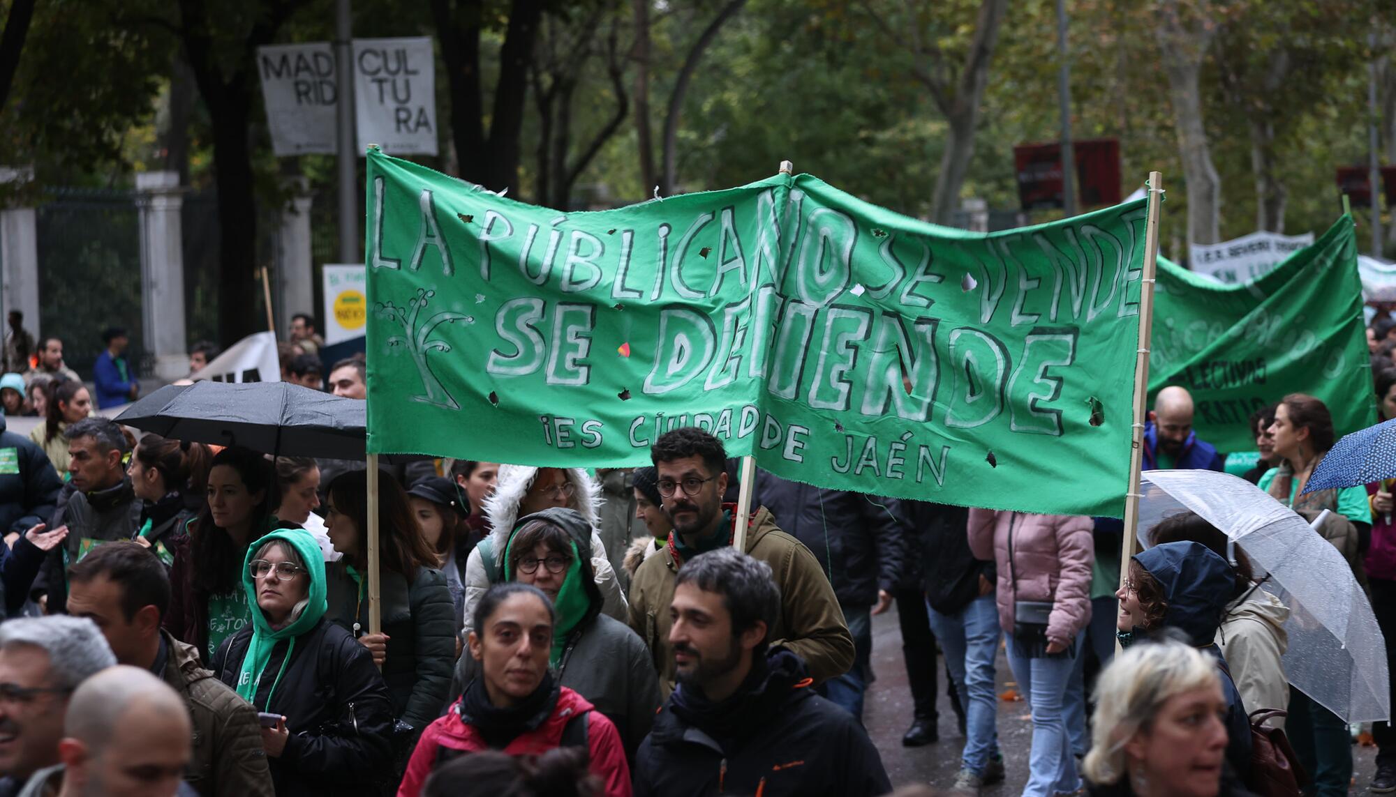 Manifestación del profesorado Huelga 29 Octubre - 10