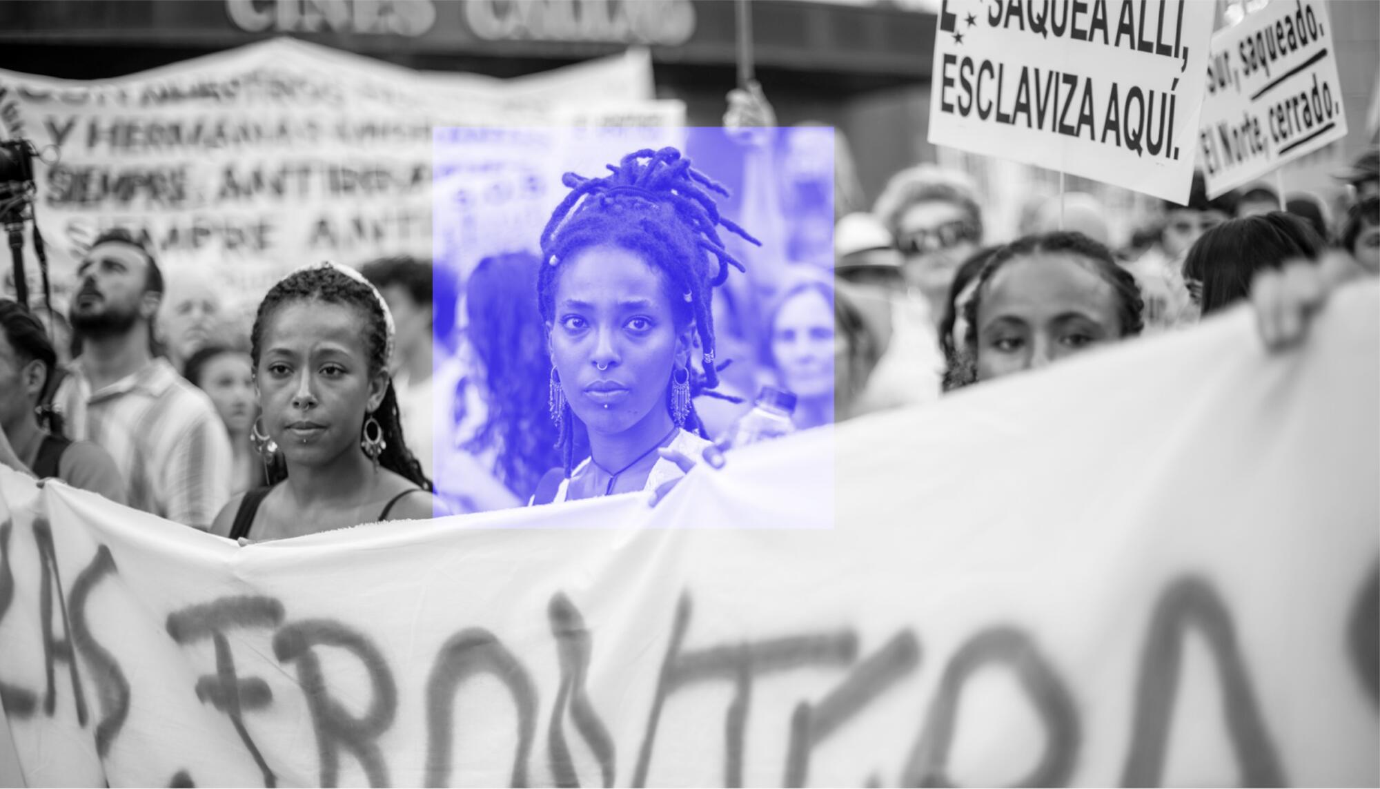 Manifestación antirracista en Madrid.