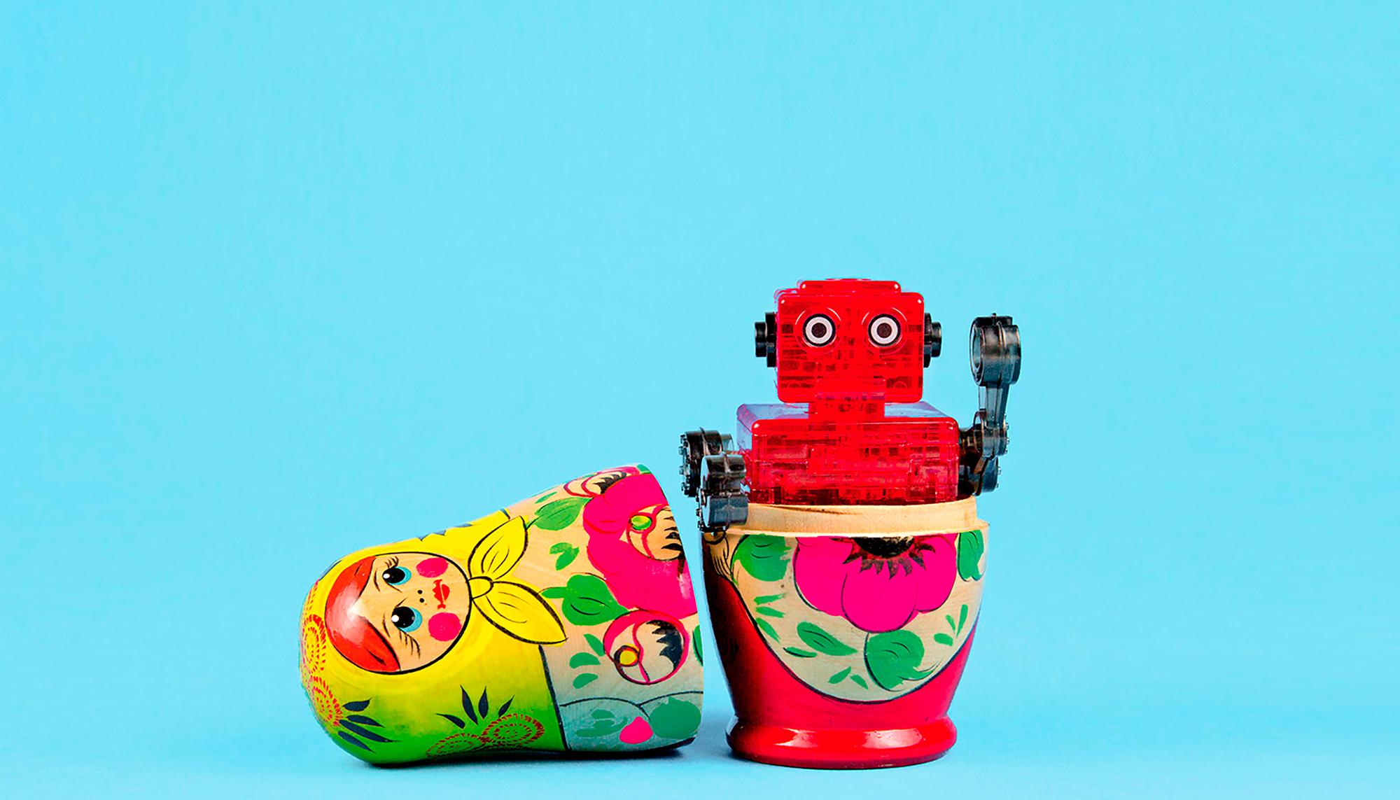 Big data, algoritmos muñeca robot