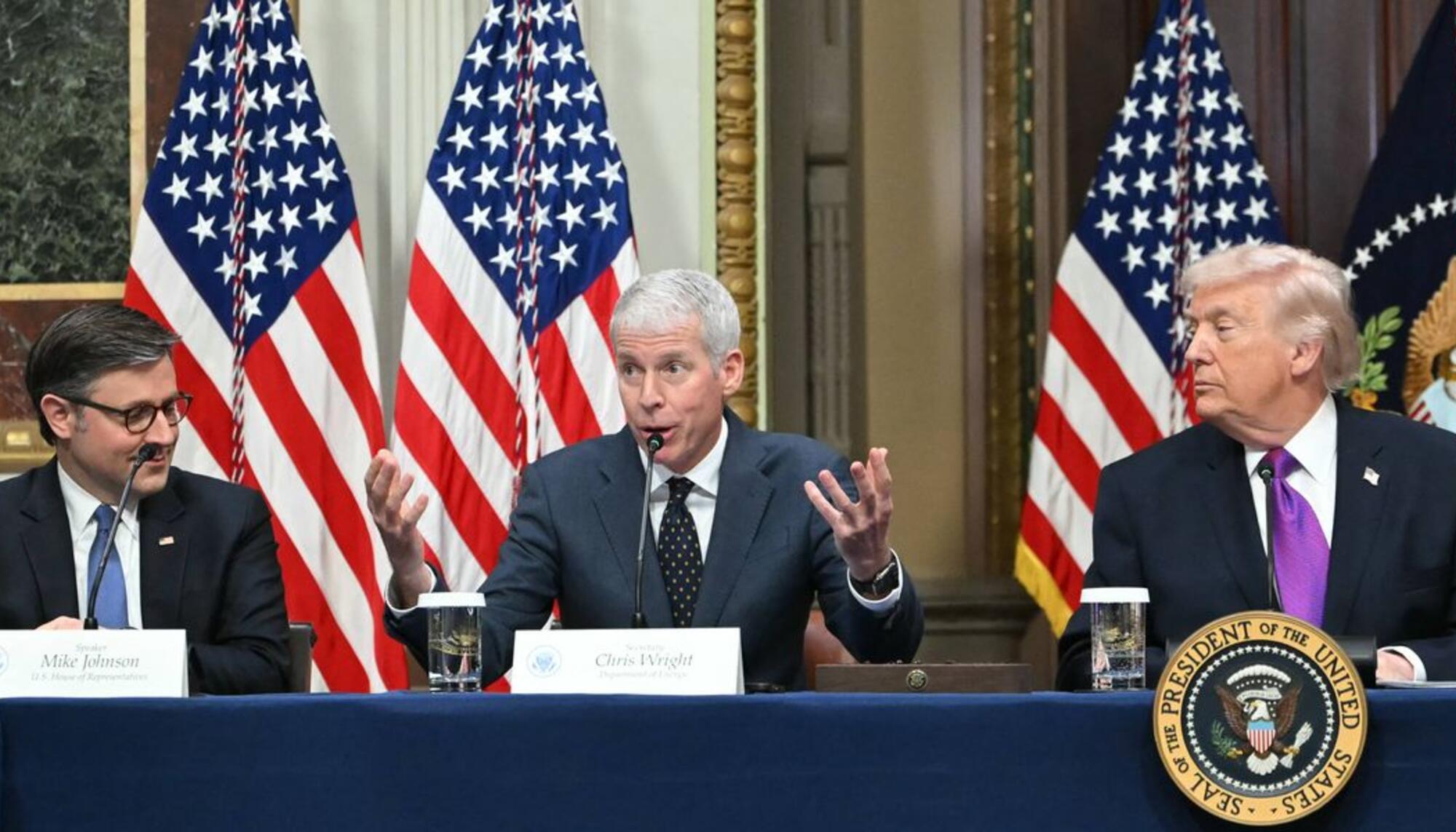El secretario de Energía, Chris Wright, junto con el presidente de EEUU, Donald Trump.