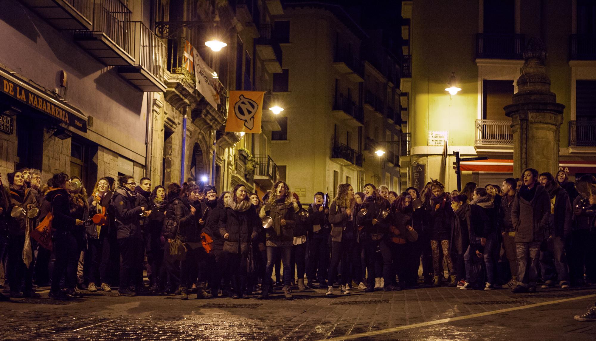Cacerolada Pamplona huelga