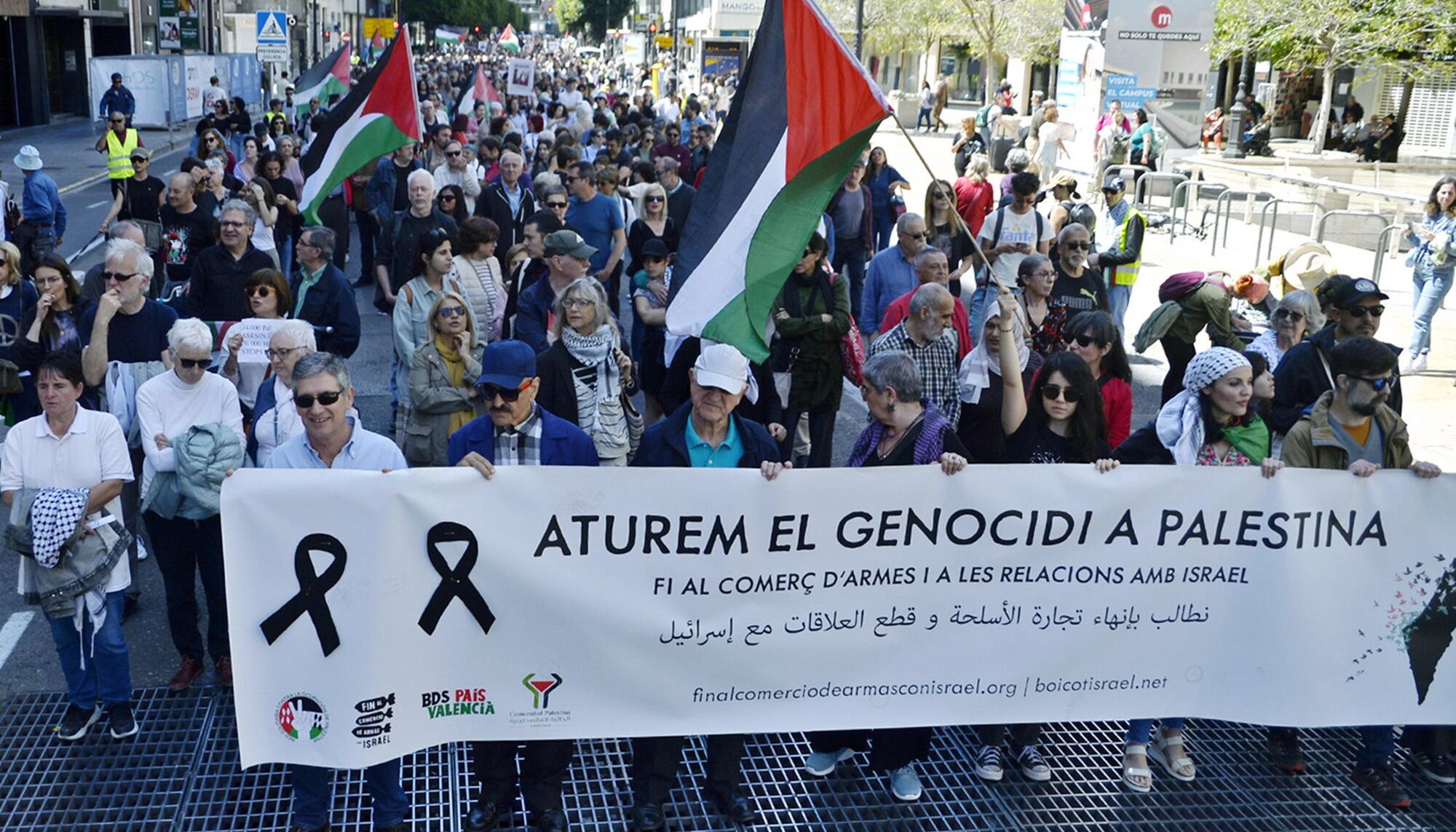 Manifestaciones País Valéncia solidaridad con Palestina 20-21 abril  - 2