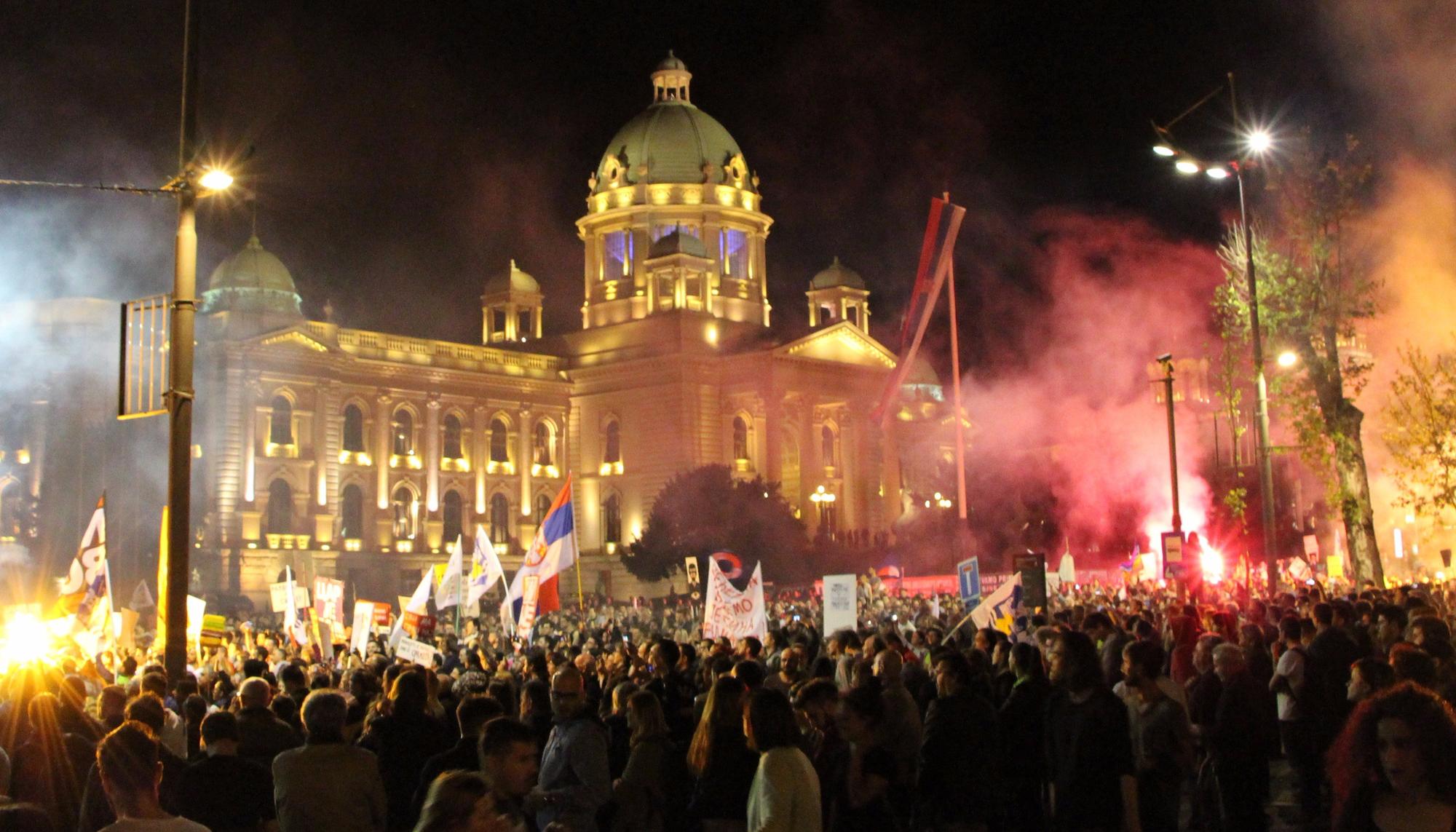 Movilizaciones en Serbia