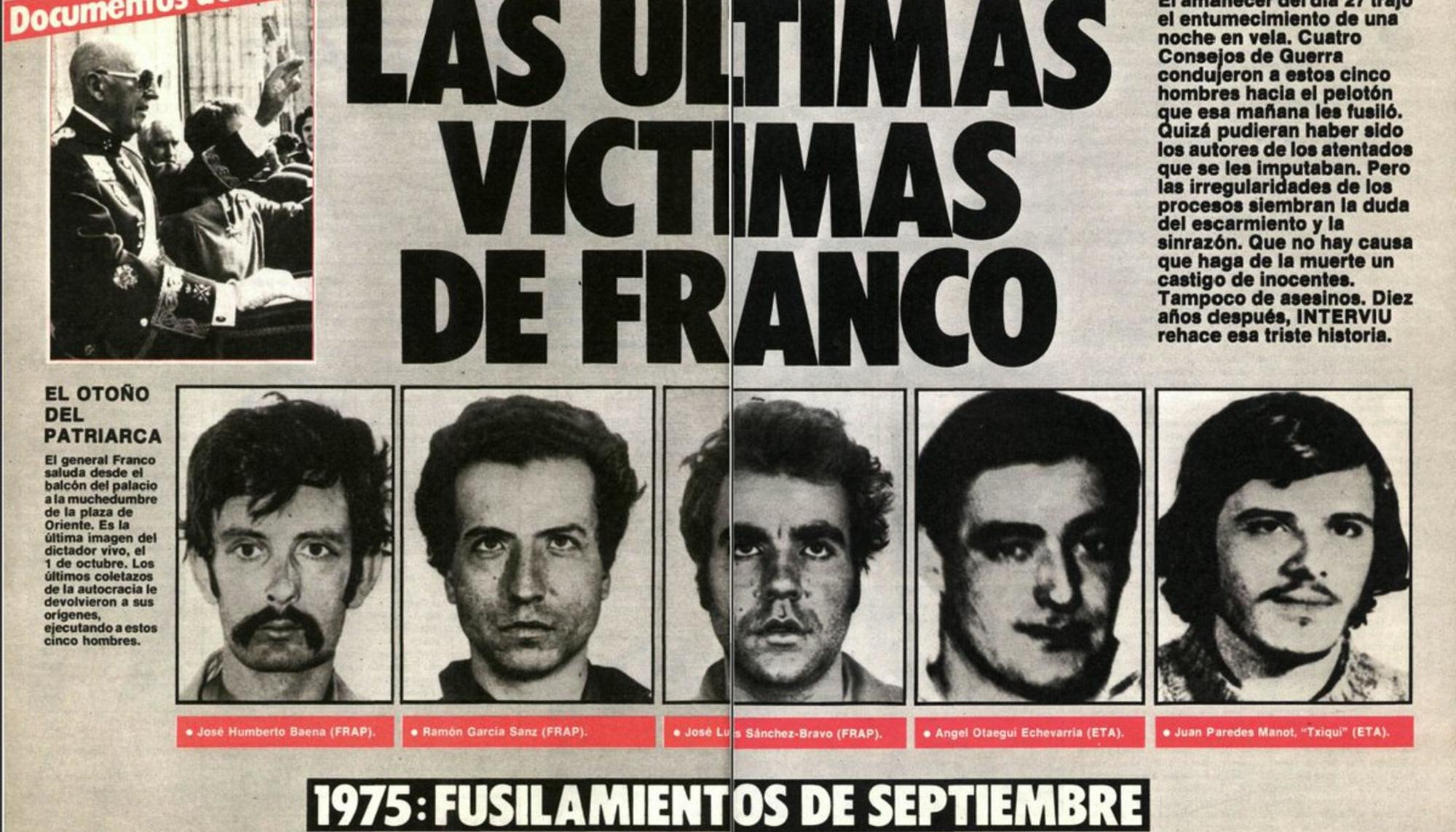 Ultimos fusilamientos Franco