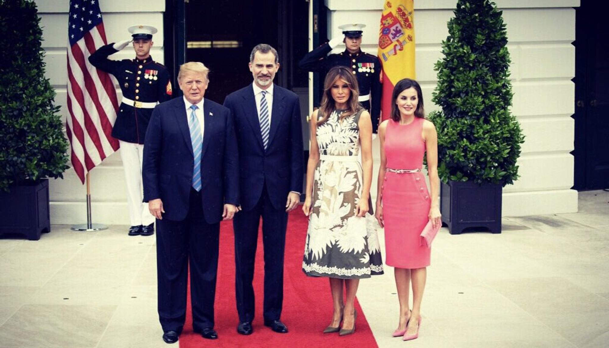 Donald Trump, Felipe de Borbón, Melania Trump, Letizia Ortiz