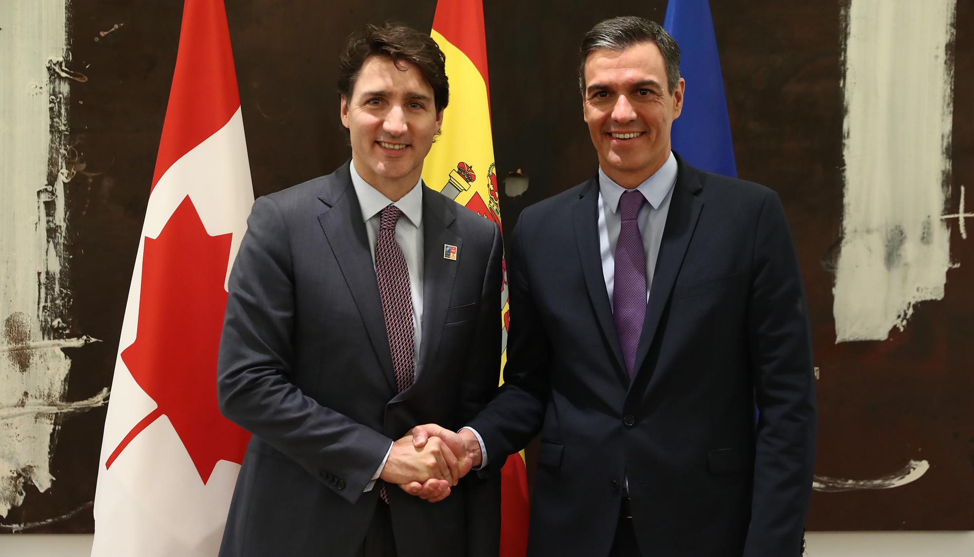 El presidente del Gobierno, Pedro Sánchez, y el primer ministro de Canadá, Justin Trudeau - 5