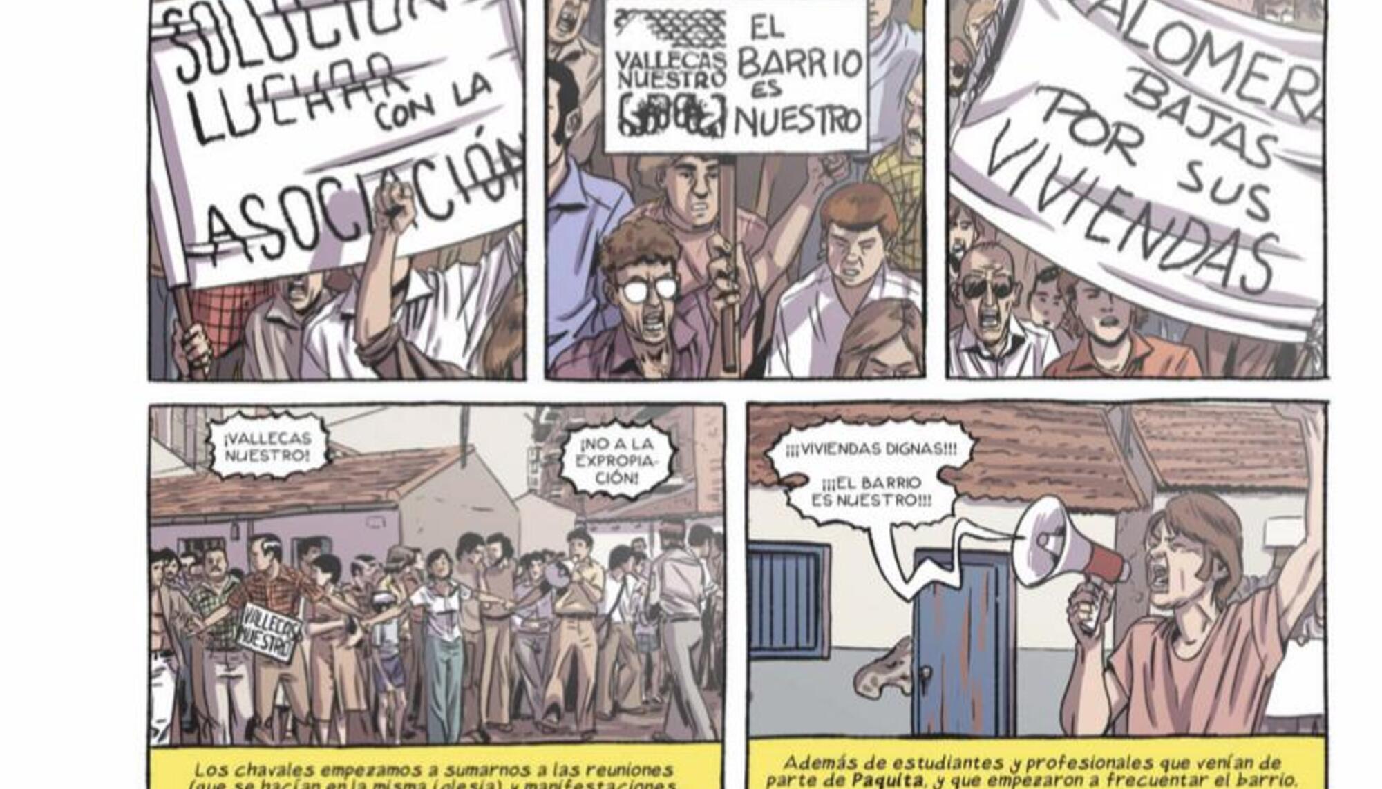 Página del cómic ‘Vallecas. Los años de barro 2’, de Rodolfo Serrano y Román López-Cabrera