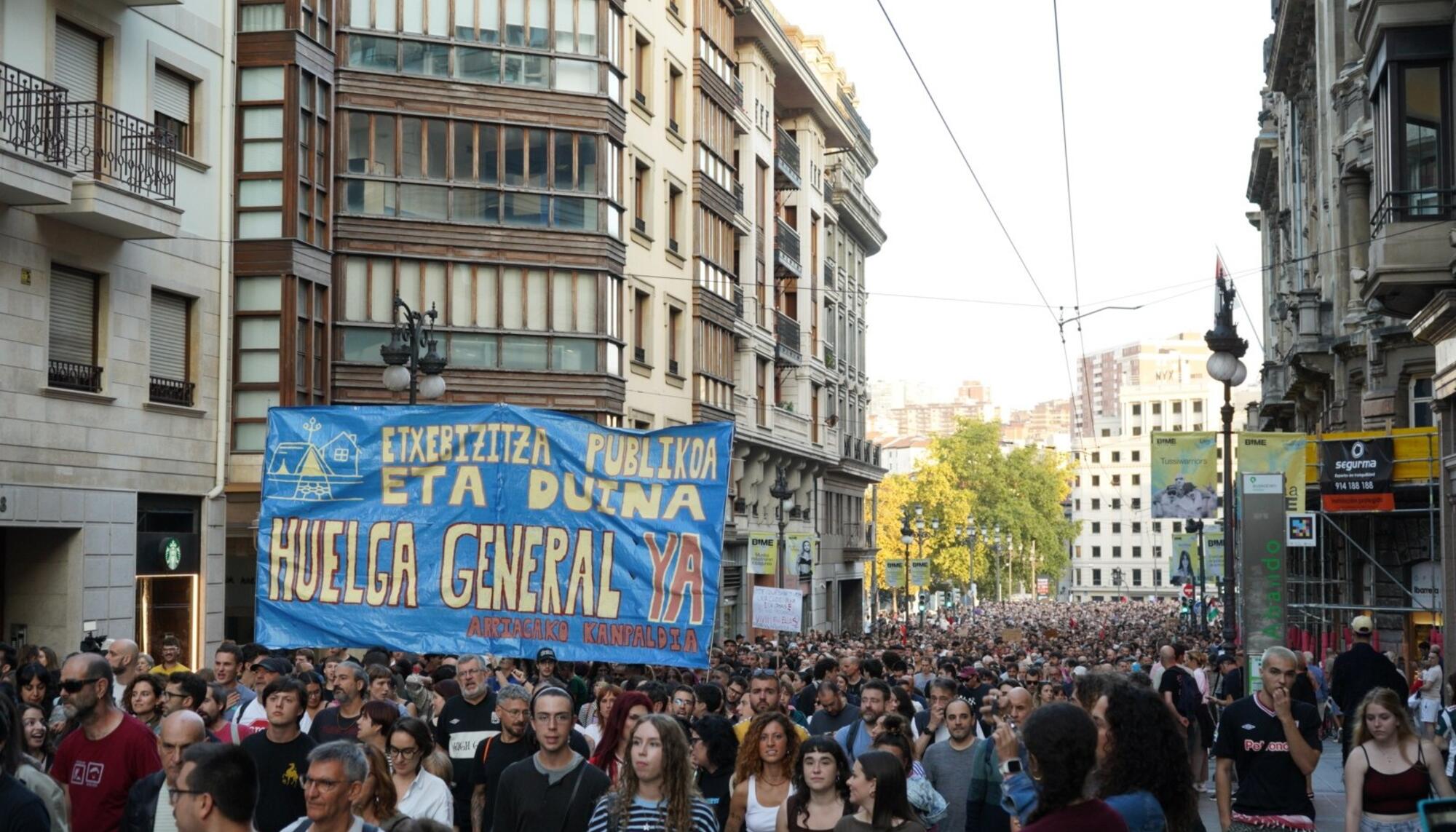Manifestación vivienda bilbao 