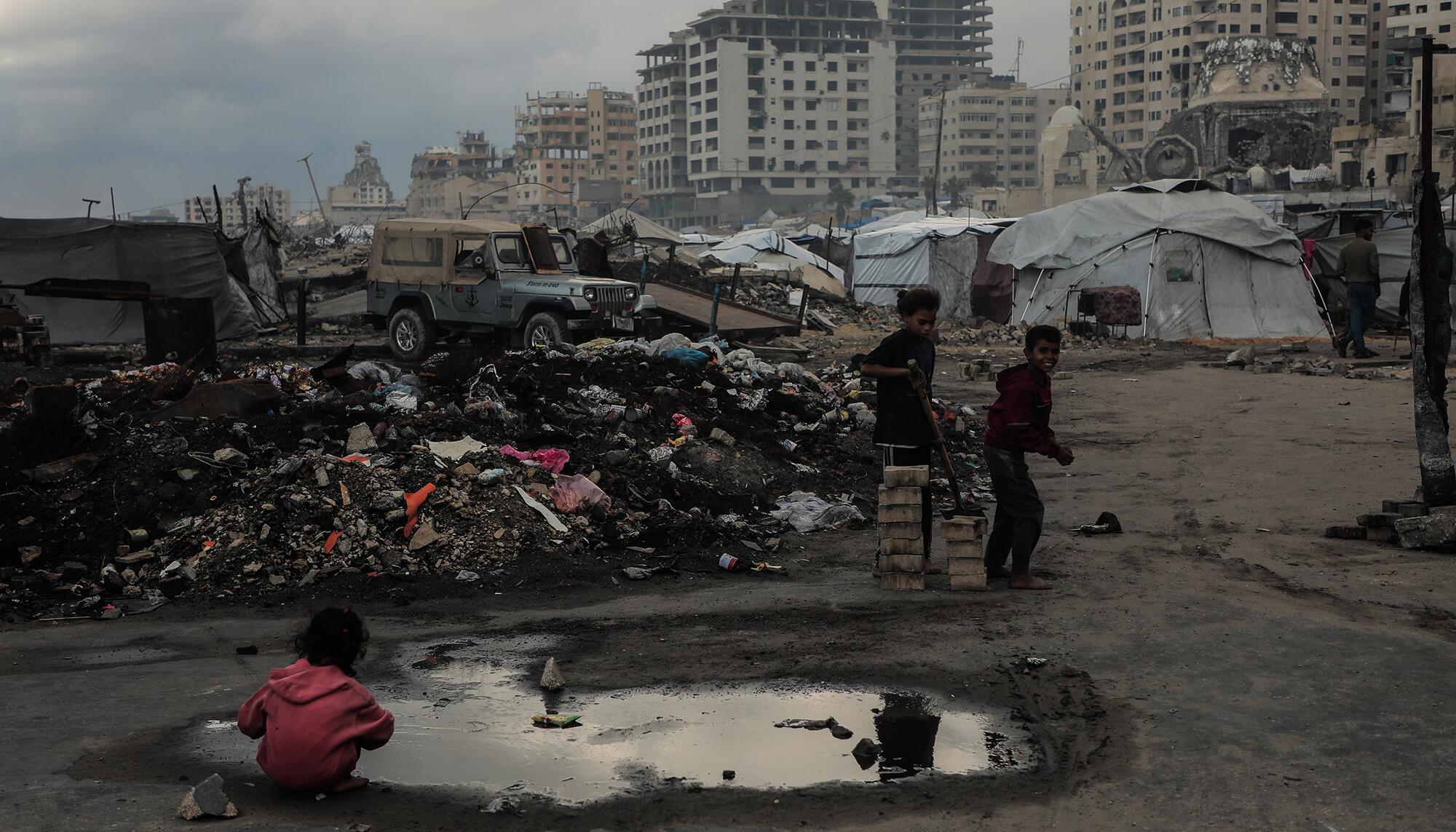 Invierno en Gaza inundaciones  - 1