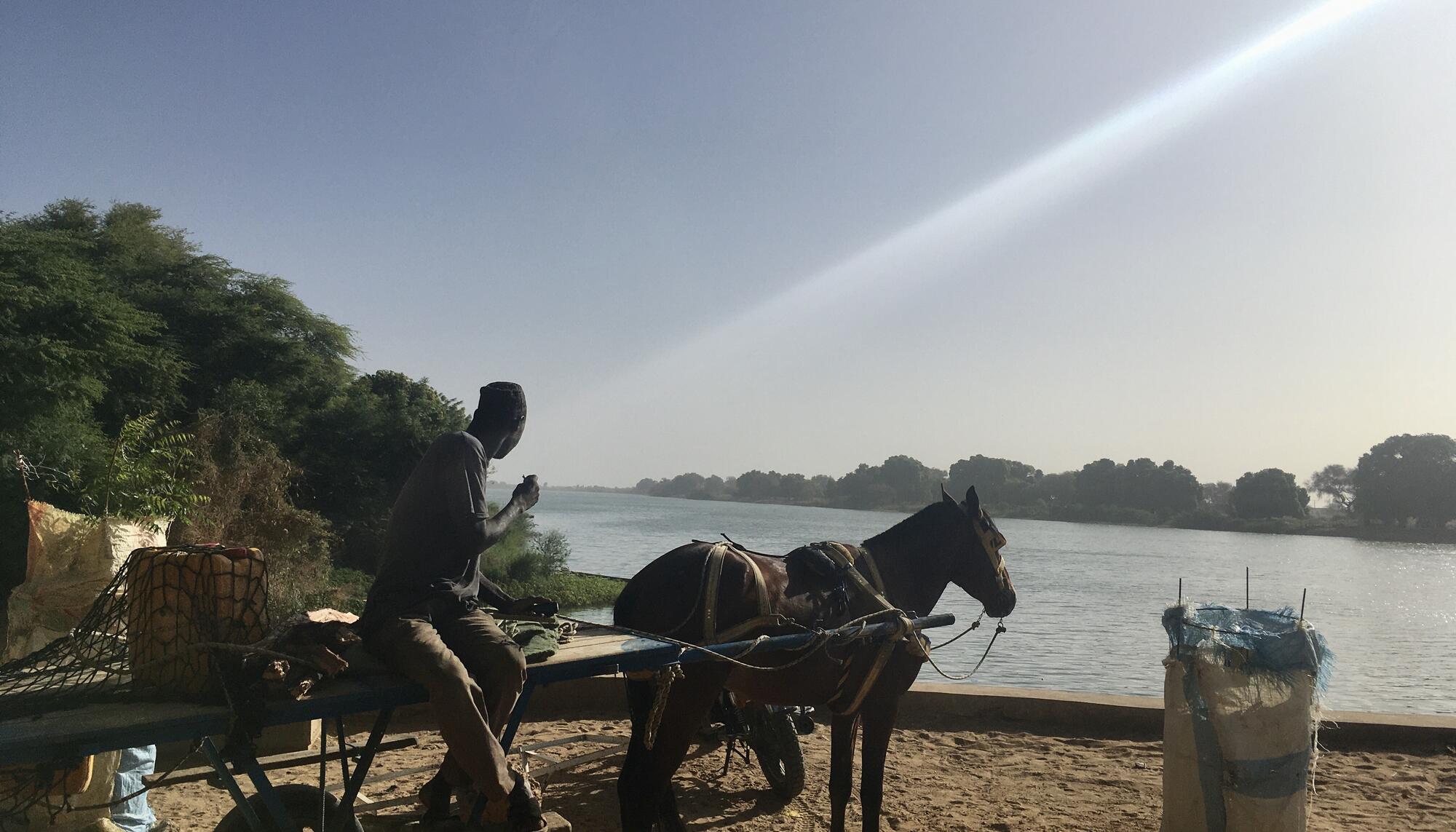 El río Senegal en Podor