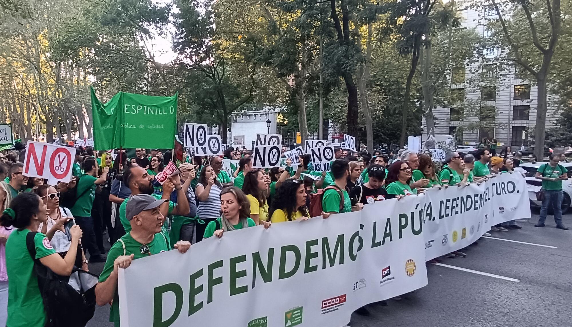 Manifestación por la educación pública el 16 de octubre de 2026.
