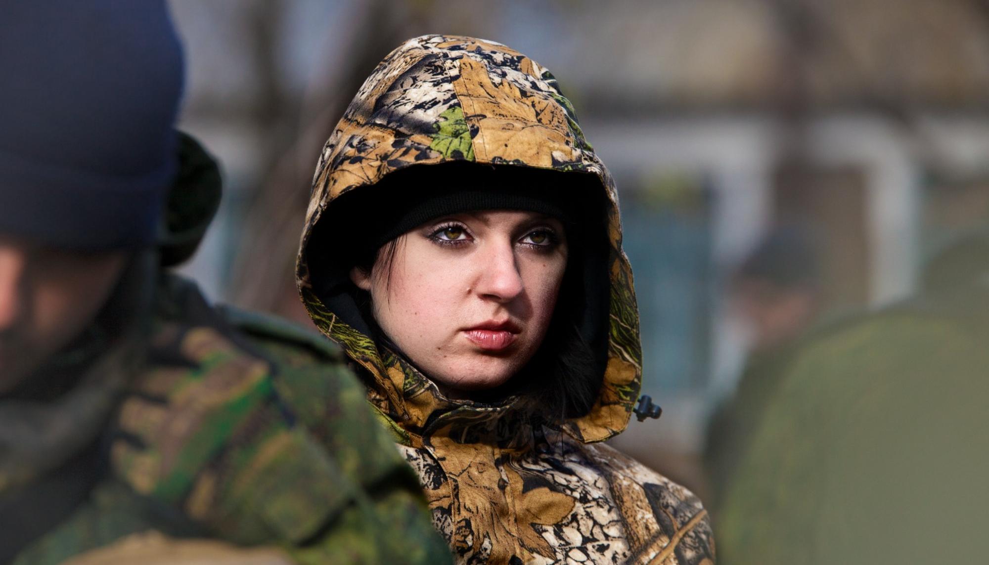 Miliciana en Donbass